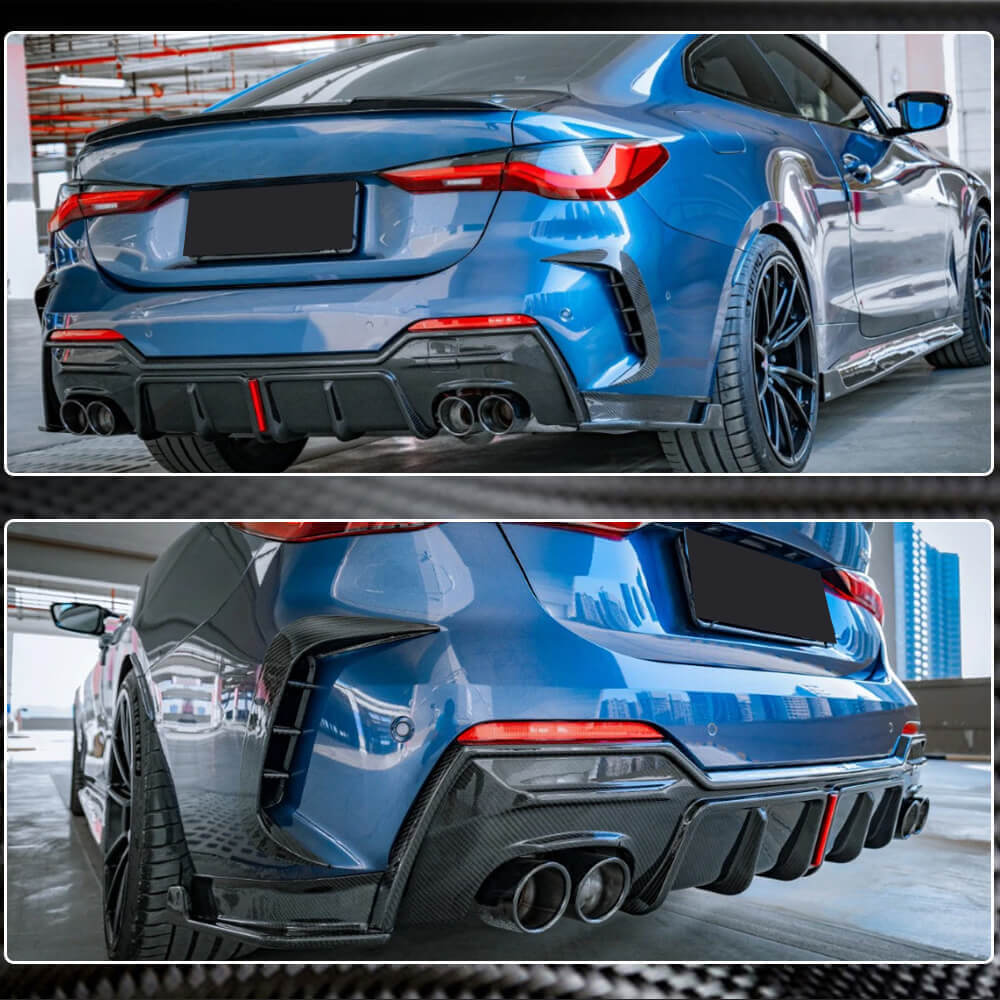 Дифузор заднього бампера V3 (для G22/G23 M-Sport, Карбон) 4