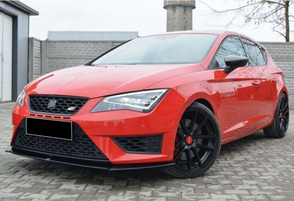 Передня Lip накладка (Cupra, 2013-2016, чорний глянець) 2