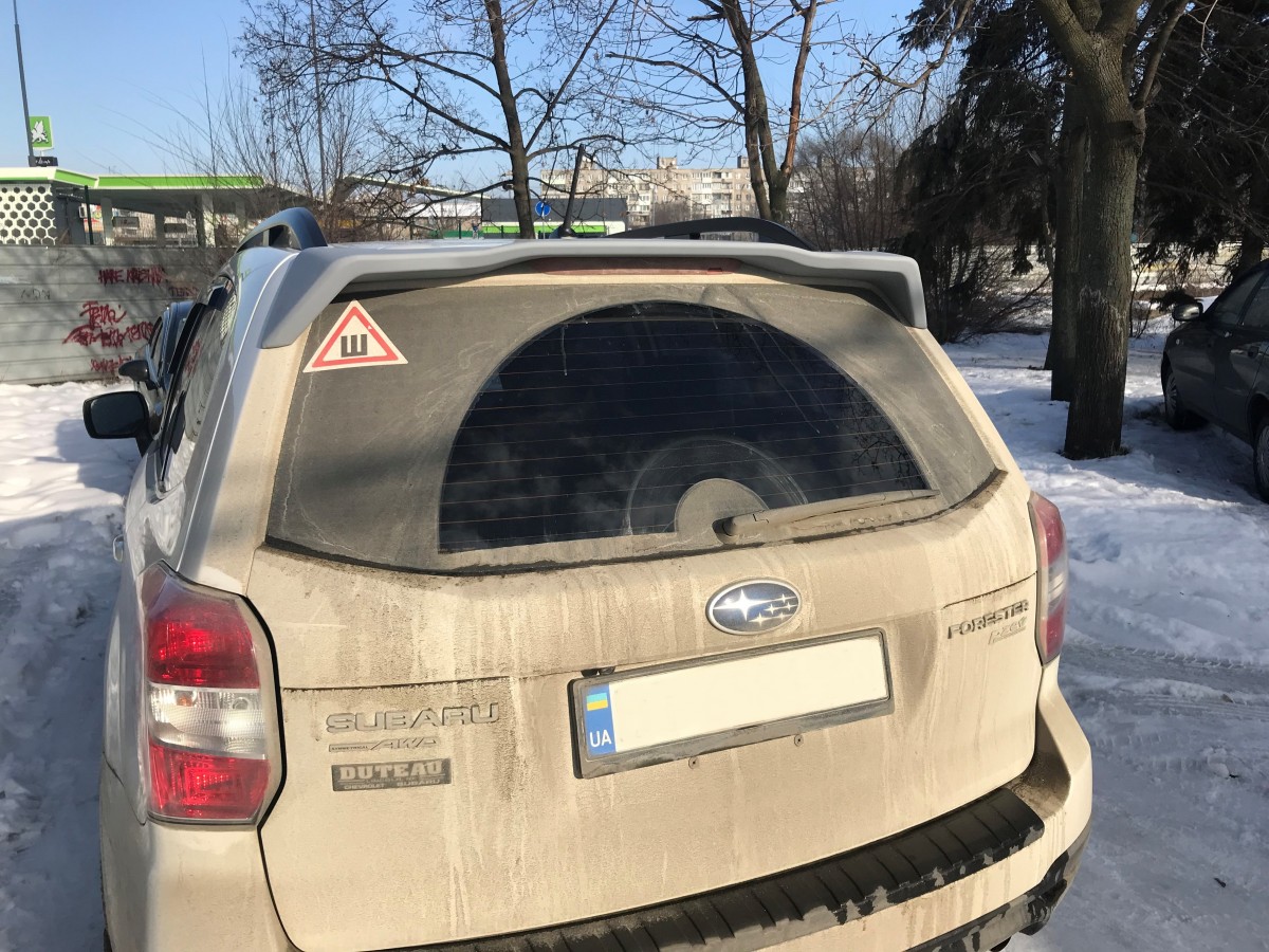 Спойлер козирок Subaru Forester 2013-2018 ABS пластик під фарбування 4