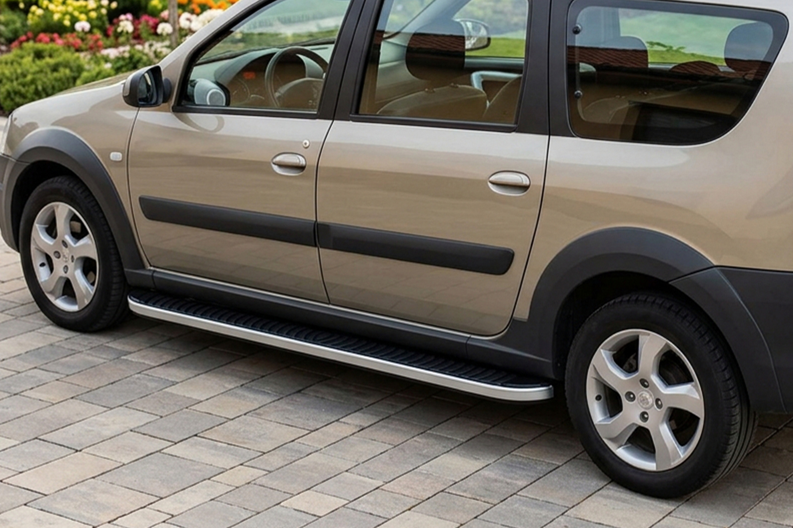 Бокові пороги Tayga Grey (2 шт., алюміній) 3