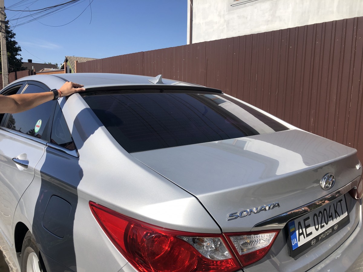Козирок на скло Hyundai Sonata YF 2010-2015 ABS пластик під фарбування 3