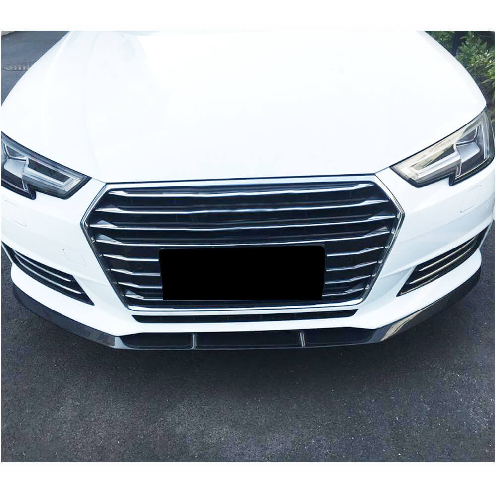 Накладка на передній бампер Lip V1 (для Base Sedan 2015-2019, Карбон) 2