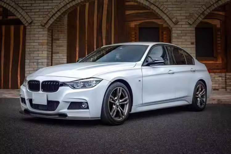 Накладка на передній бампер Lip V-Style (для F30 M-Sport, Карбон) 6