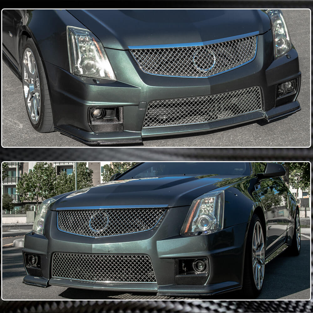 Накладки на передній бампер Flap (для CTS V Coupe, Карбон) 3