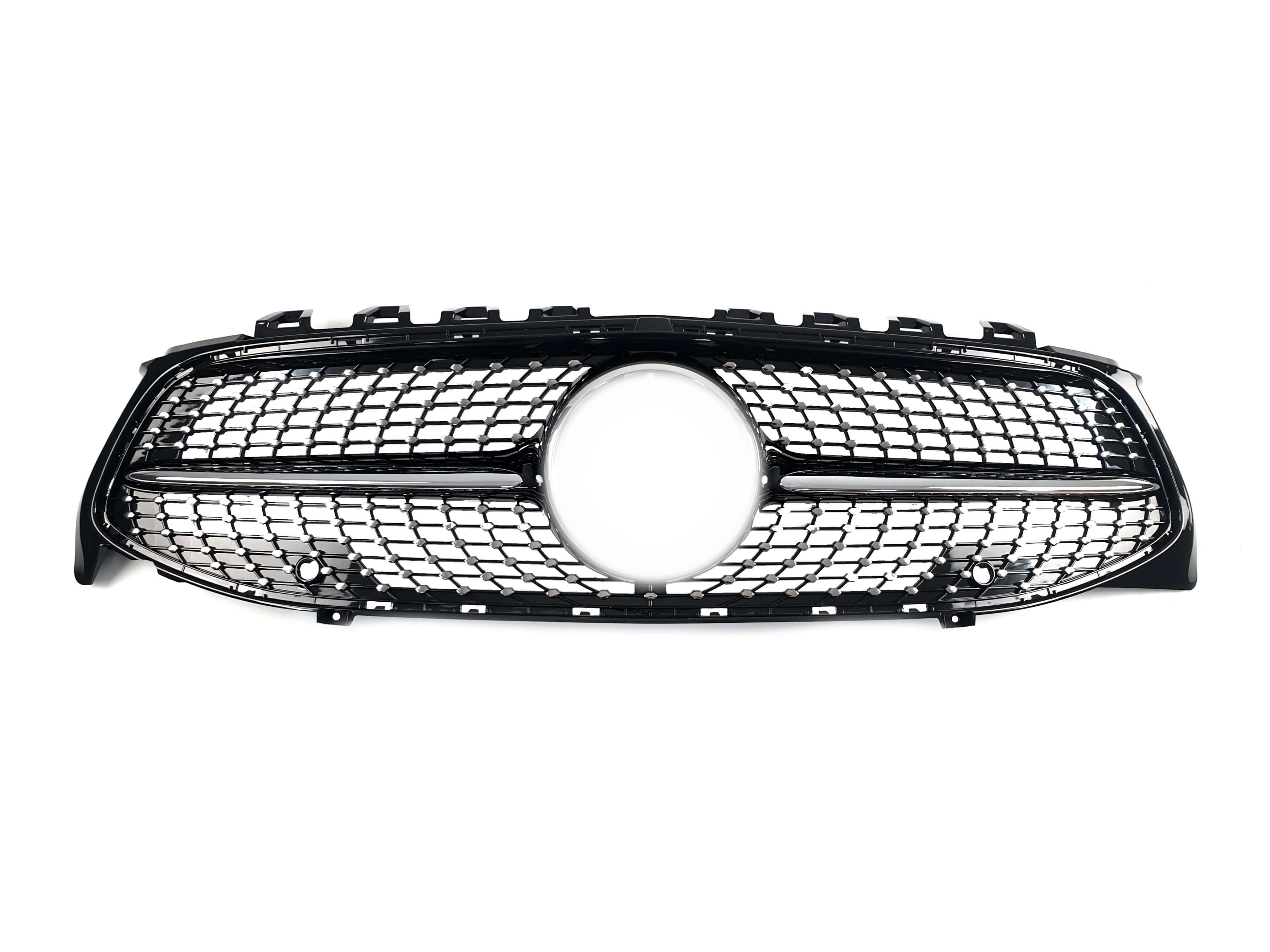 Решітка радіатора Black (без місця під камеру) Diamond на Mercedes-Benz CLA-Class C118 2019-2023 року