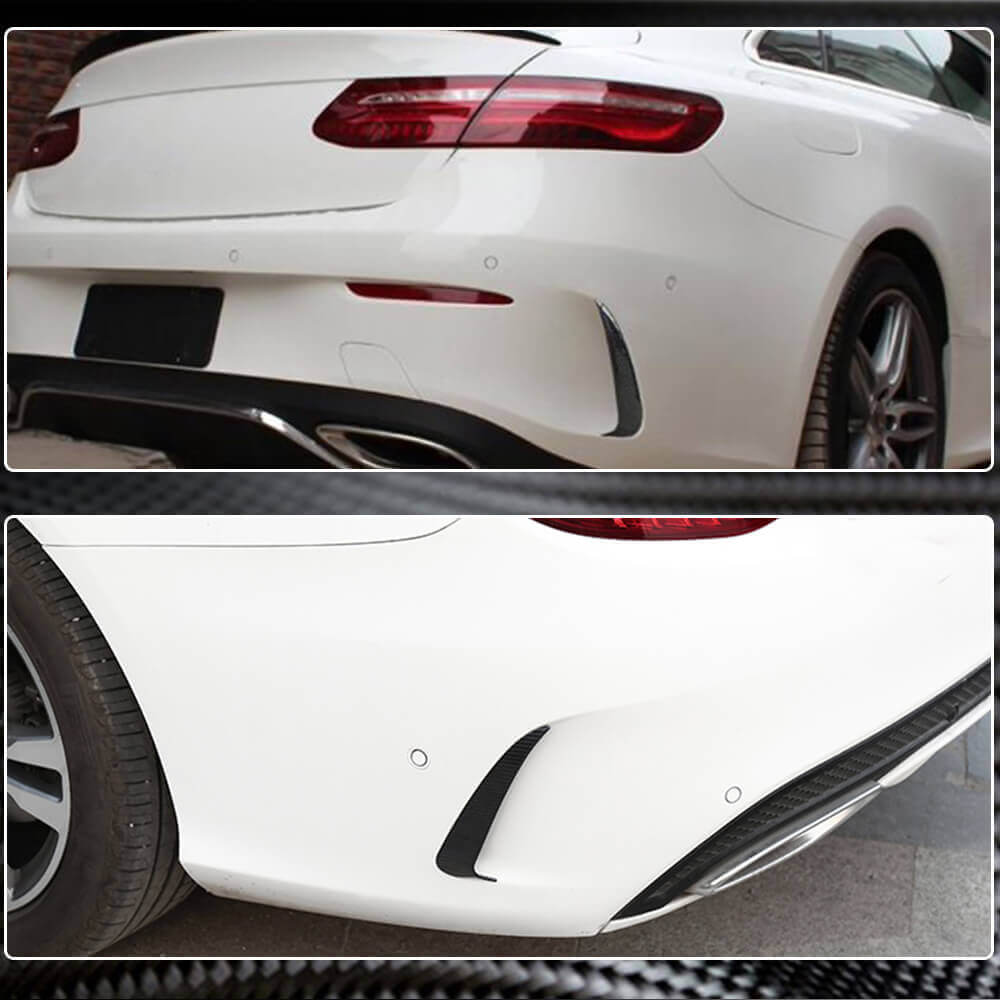 Накладки на задній бампер V1 (для купе/кабріолет Base/AMG-Line/C43 AMG 2015-2019, Карбон) 4