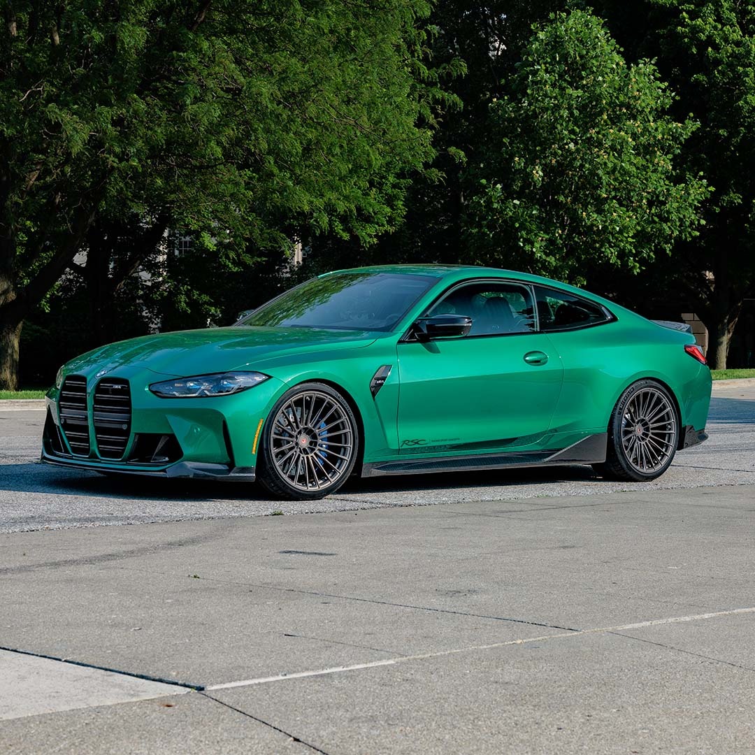 Леза на пороги (Карбон) V1 на BMW M4 G82 / G83 2021-2025 року 2