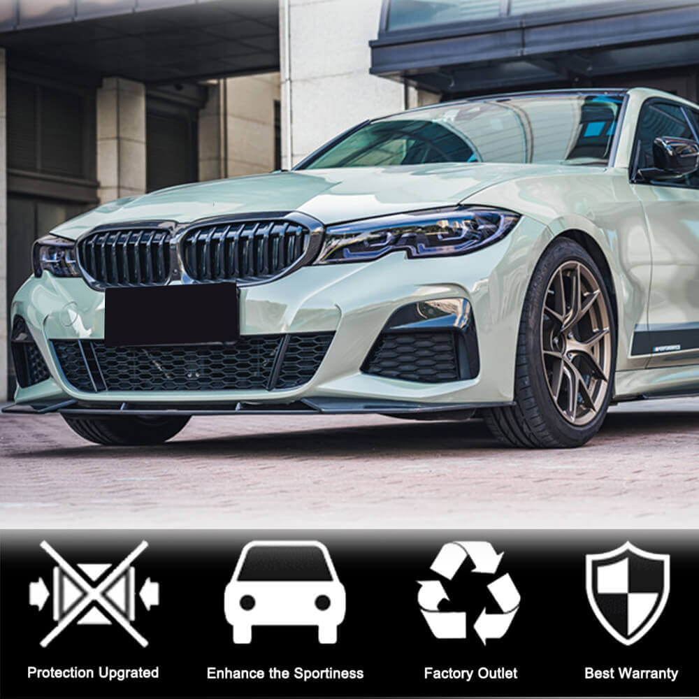 Накладка на передній бампер Lip SC-Style (для M-Sport 2018-2022, Карбон) 3