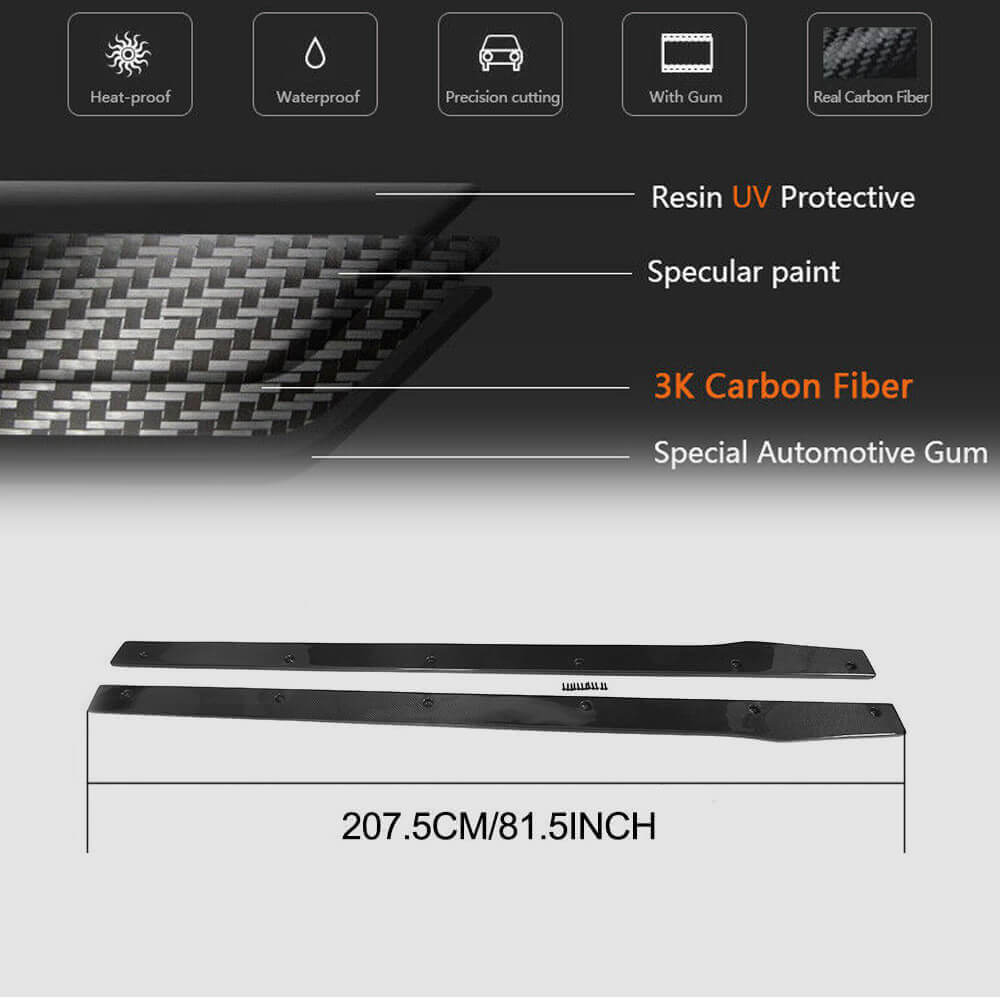 Бокові пороги V1 (для C43/C63 AMG 2015-2019, Карбон) 5