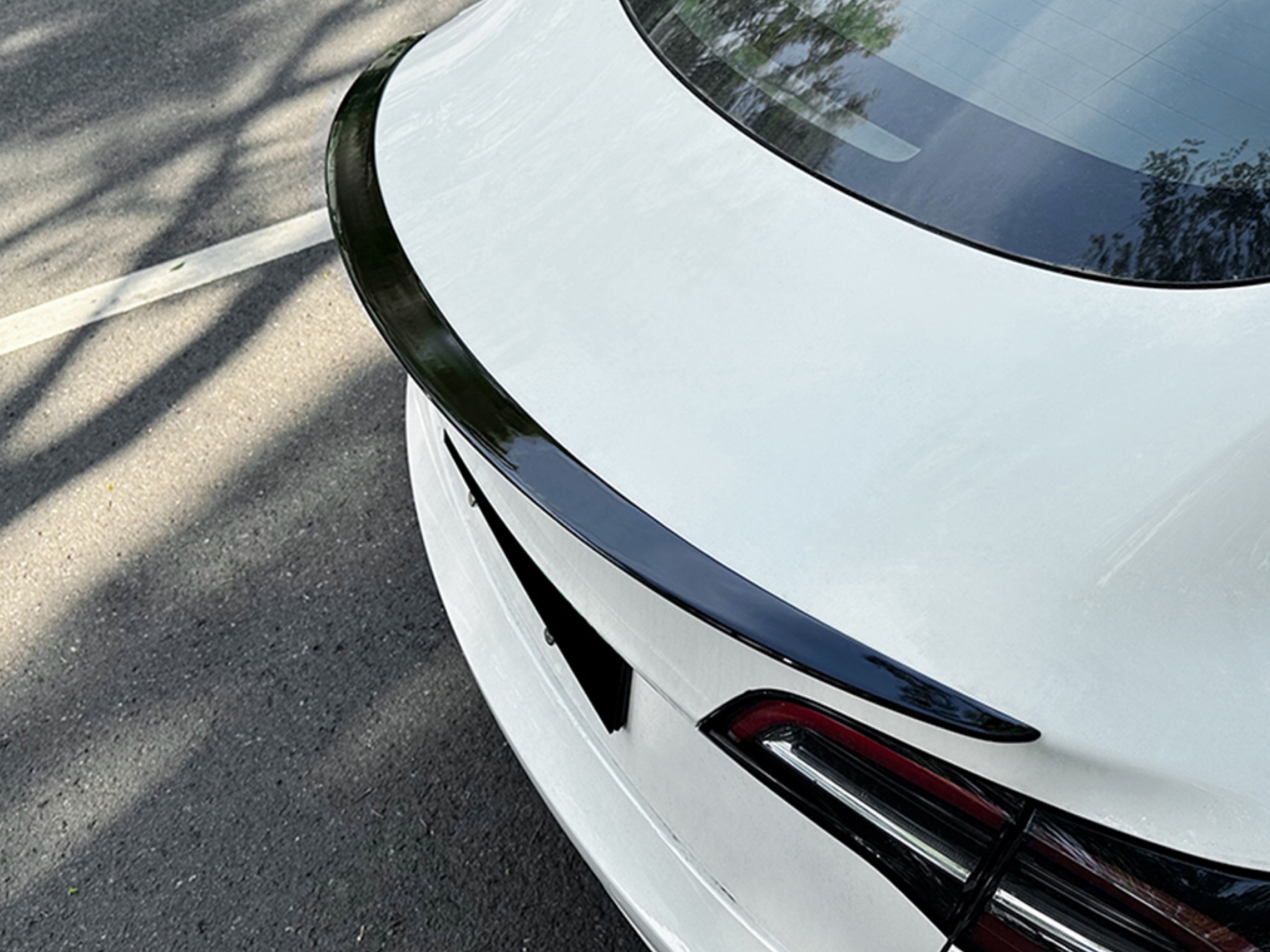 Спойлер ліп для Tesla Model 3 2017-2024 ABS пластик, колір чорний глянець 3
