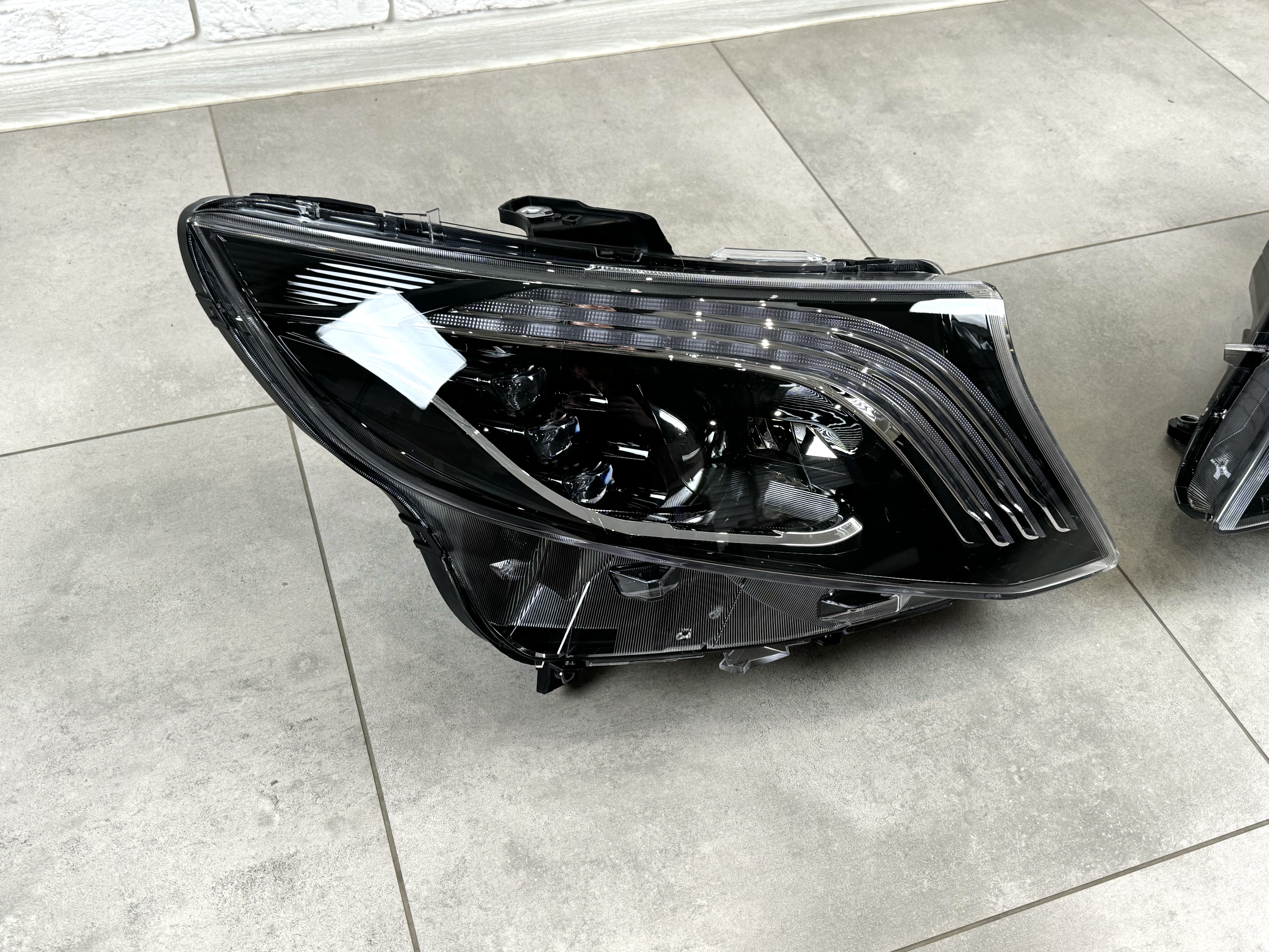 Full led фари стиль Maybach Mercedes Benz W447 Vito / V-class / Metris (ліва + права) комплектні з блоками 3