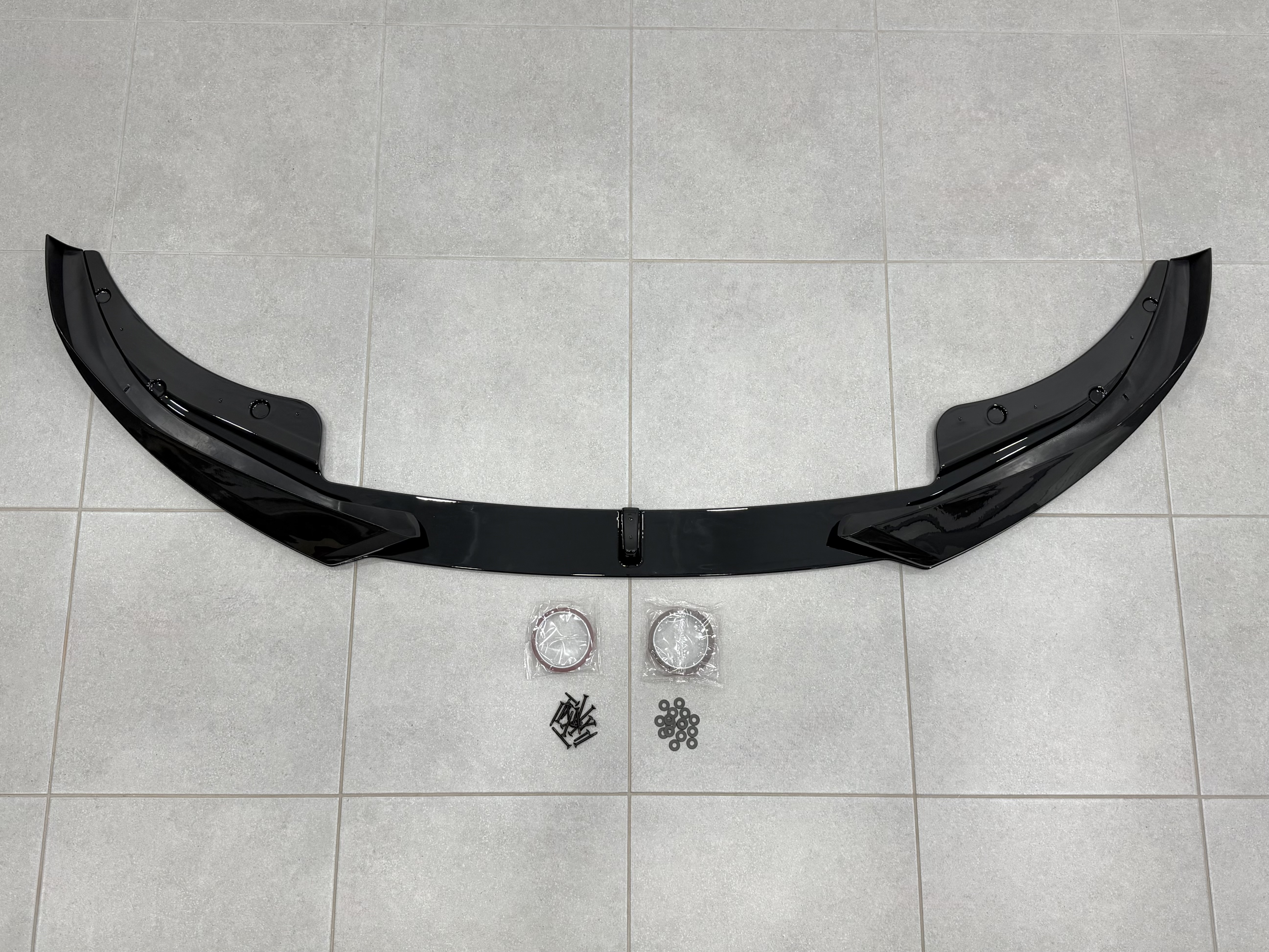 Юбка переднього бампера AC Schnitzer BMW 4 series G22 2020+ ABS пластик, чорний глянець 3