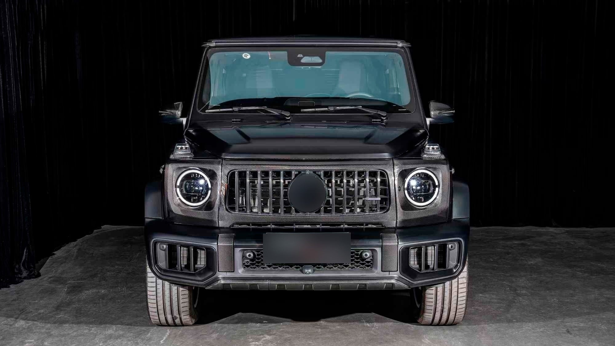 Нижня накладка на передній бампер (для G63 AMG, Карбон) 2