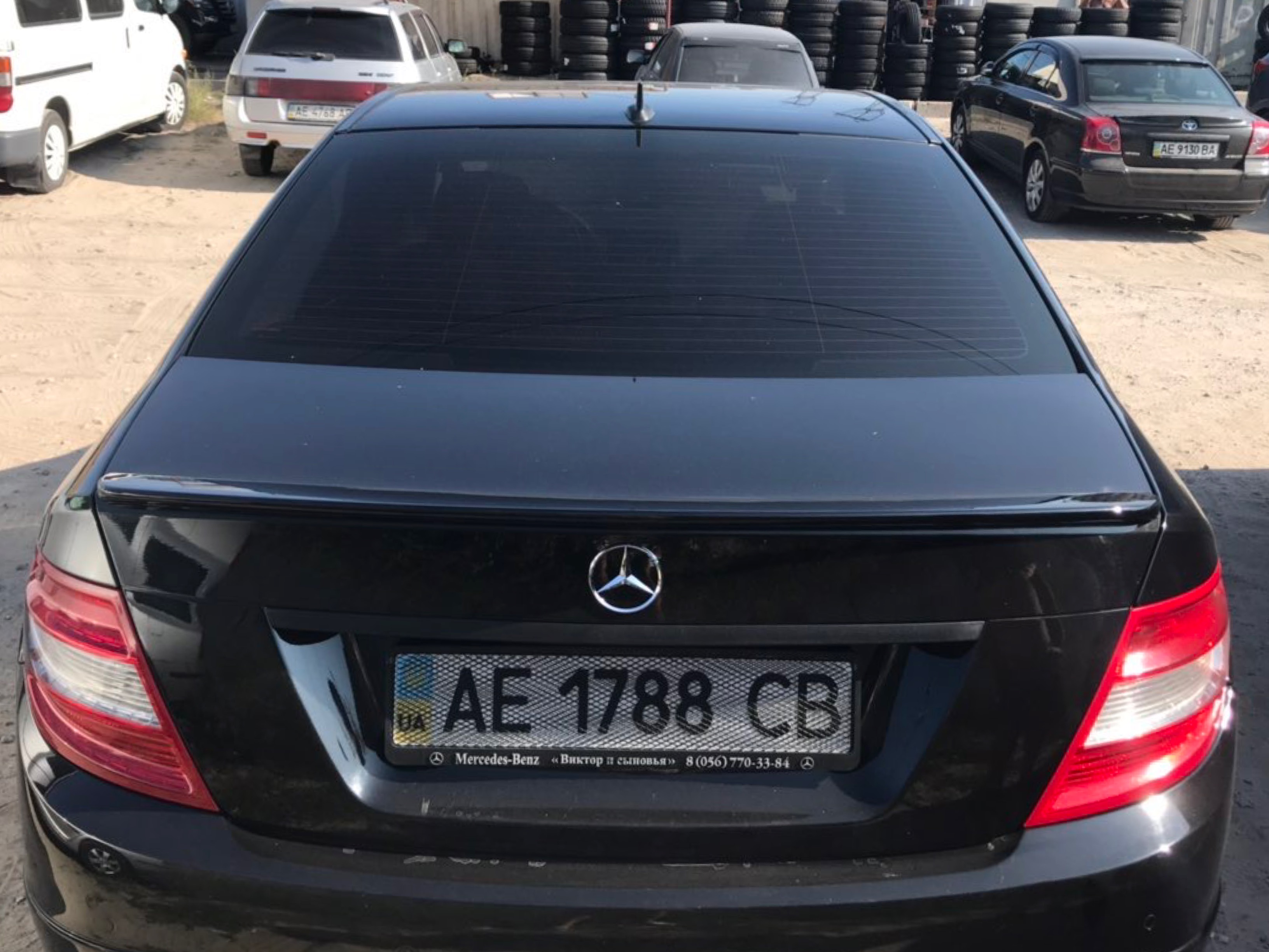 Спойлер ліп на багажник Mercedes-Benz C-class W204 2007-2014 ABS пластик під фарбування 3
