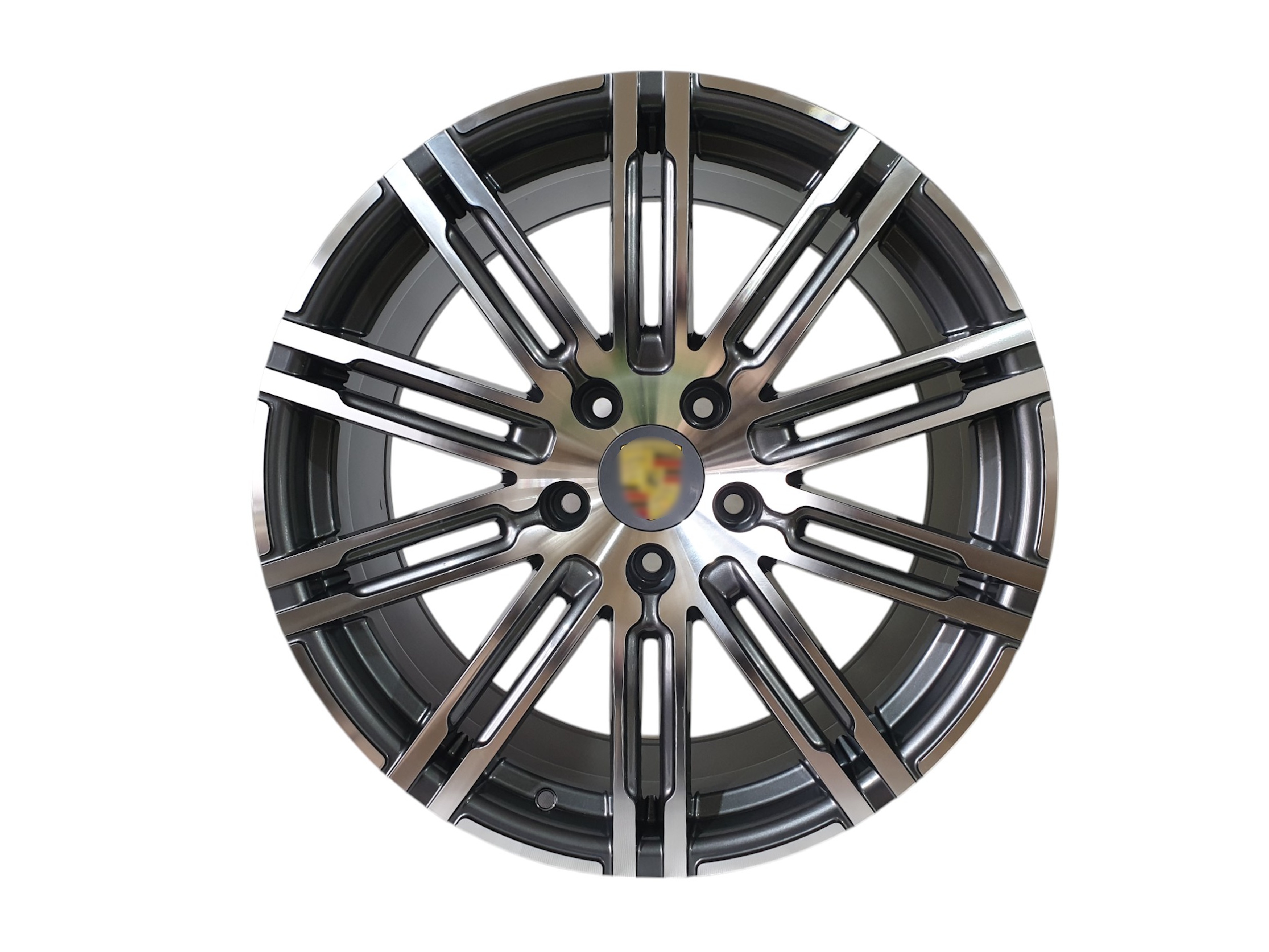 R21 Gray + Chrome (одноширокі) Диски на Porsche Cayenne 958 2010-2014 року