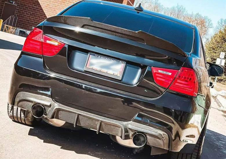Дифузор заднього бампера V1 (для E90 M-Sport, Карбон) 6