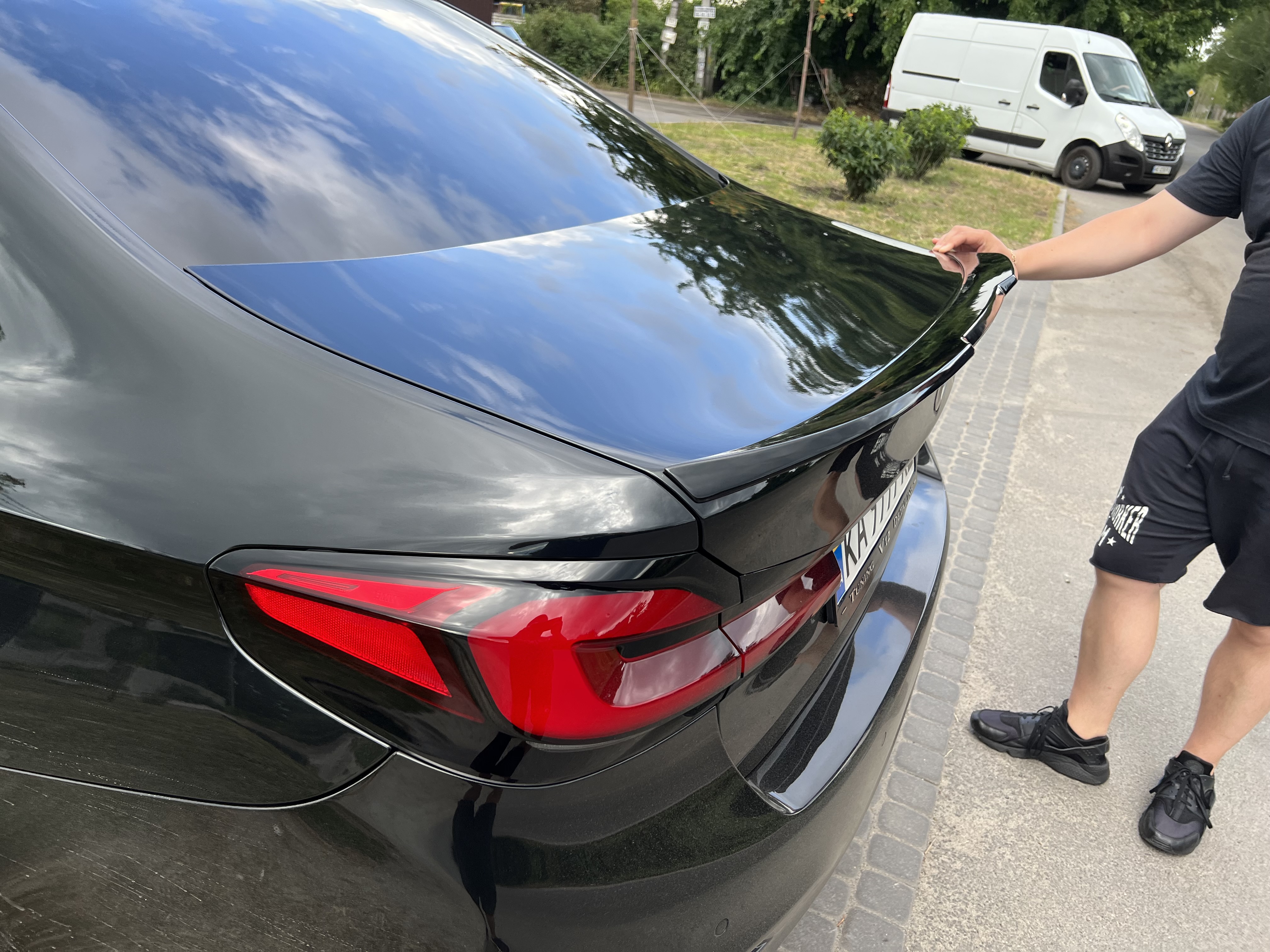 Спойлер ліп Competition Style BMW 5 series G30 2017- ABS пластик, чорний глянець 2