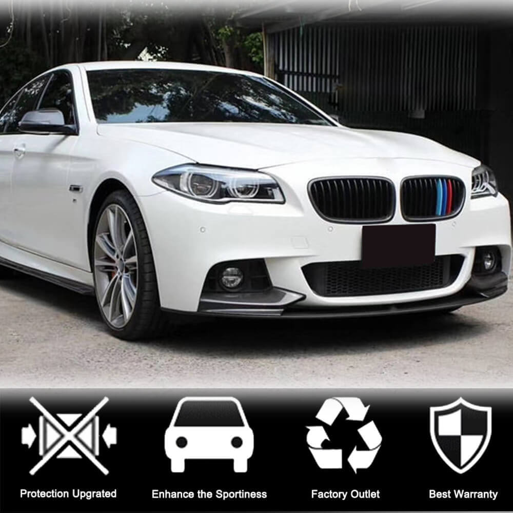 Накладка на передній бампер Lip V3 (для F10 M-Sport, Карбон) 2