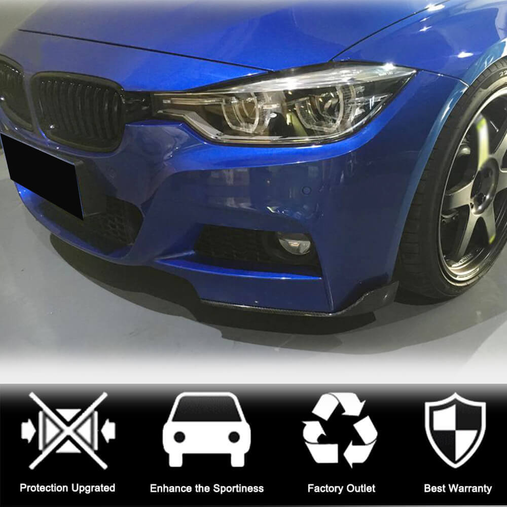 Накладки на передній бампер Flap (для F30 M-Sport, Карбон) 3