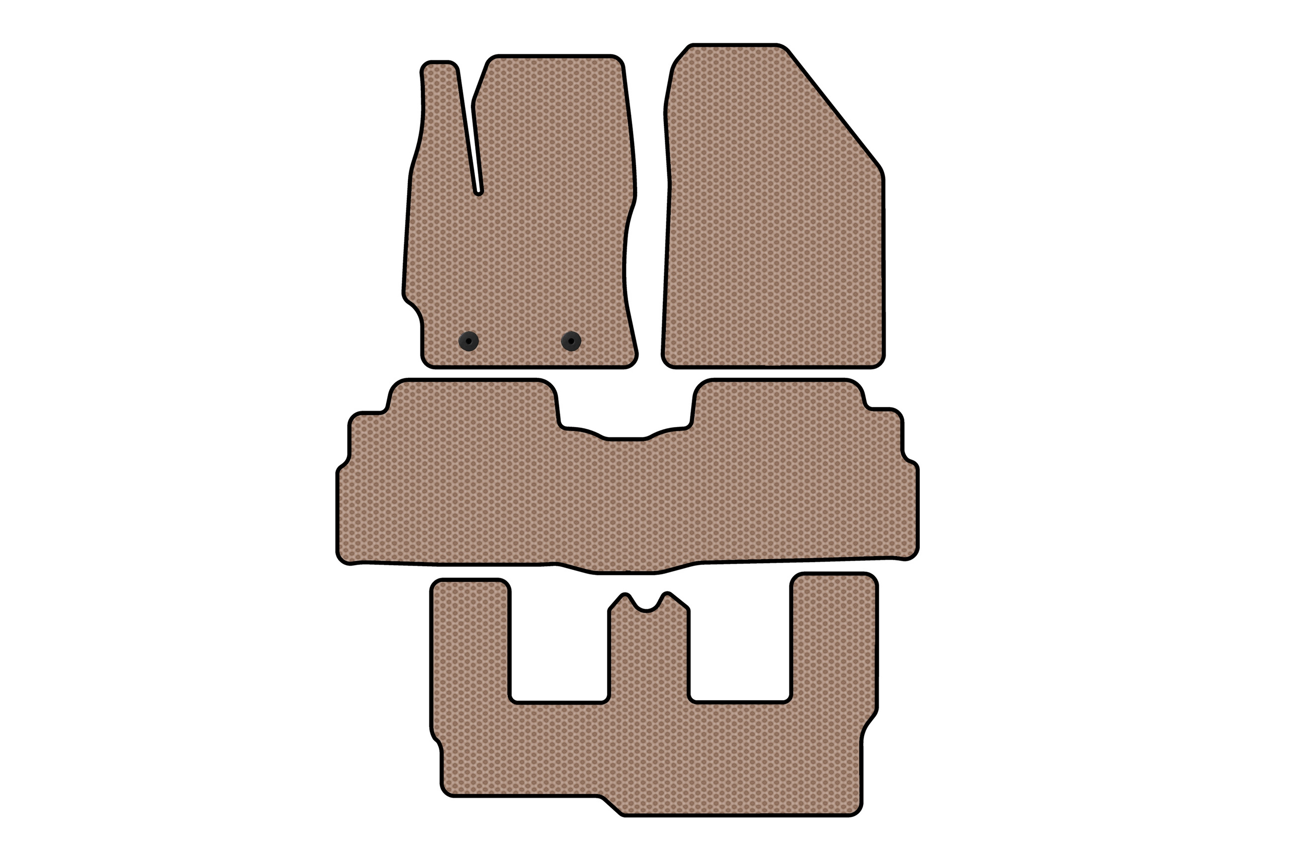 Гумові килимки Carsuit (3 ряди, 7-ми місний, бежевий)