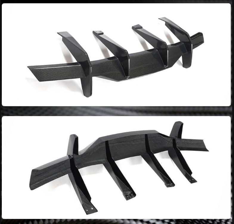 Дифузор заднього бампера V1 (2019-2022, Карбон) 4