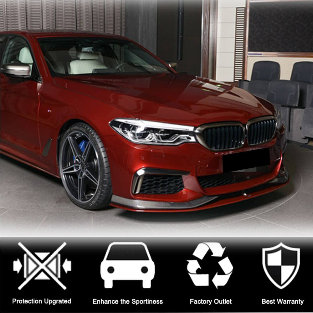 Накладки на передній бампер Flap V3 (для M-Sport 2017-2020, Карбон) 2