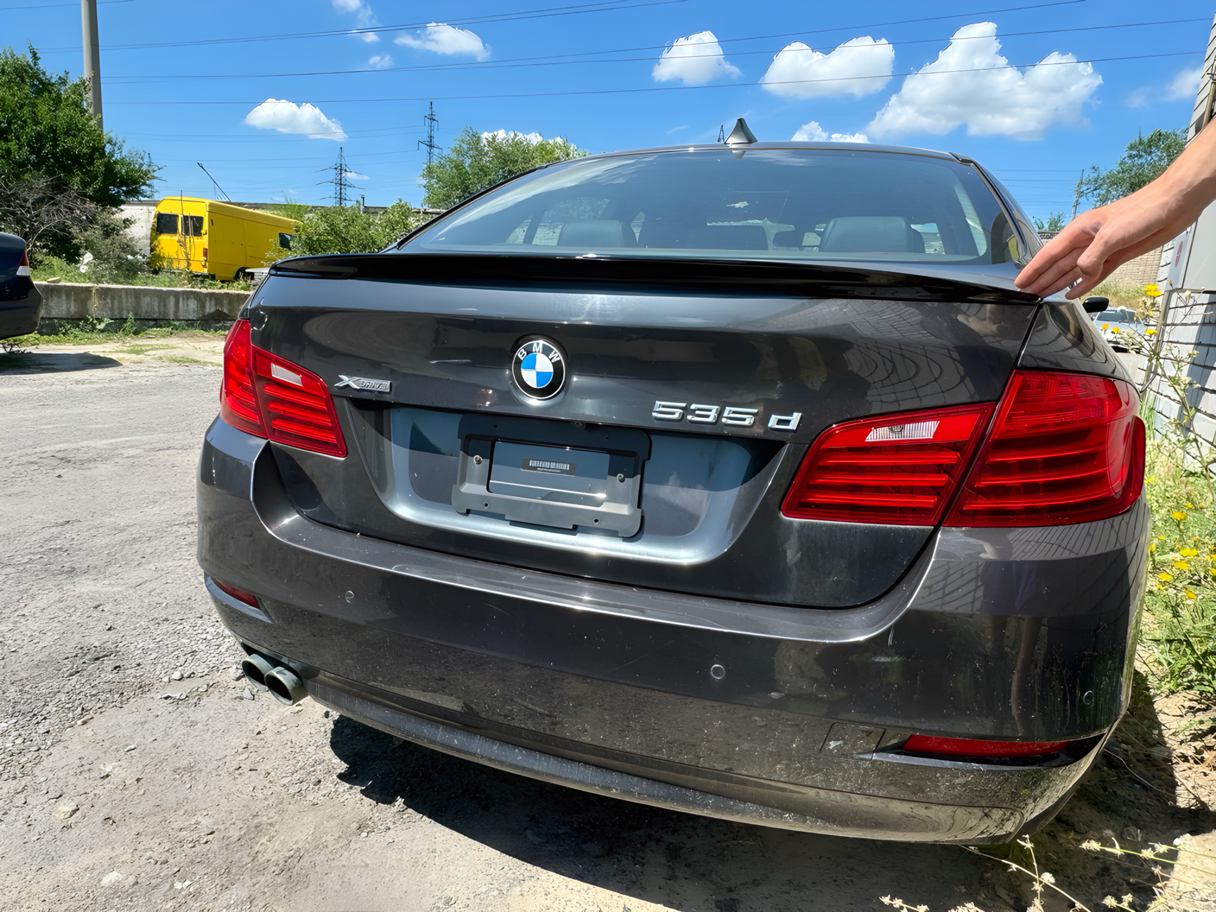 Спойлер ліп на багажник BMW series 5 F10 2010-2016 ABS пластик, чорний глянець 3