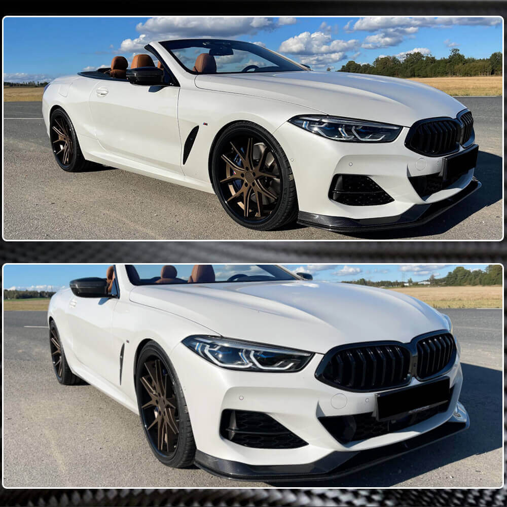 Накладка на передній бампер Lip V1 (для M-Sport, Карбон) 5