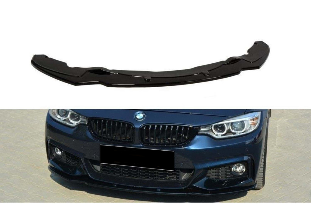 Передня Lip накладка V-2 (для M-Sport, чорний глянець) 4