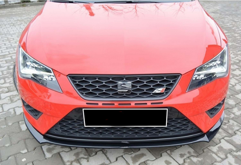 Передня Lip накладка (Cupra, 2013-2016, чорний глянець) 3