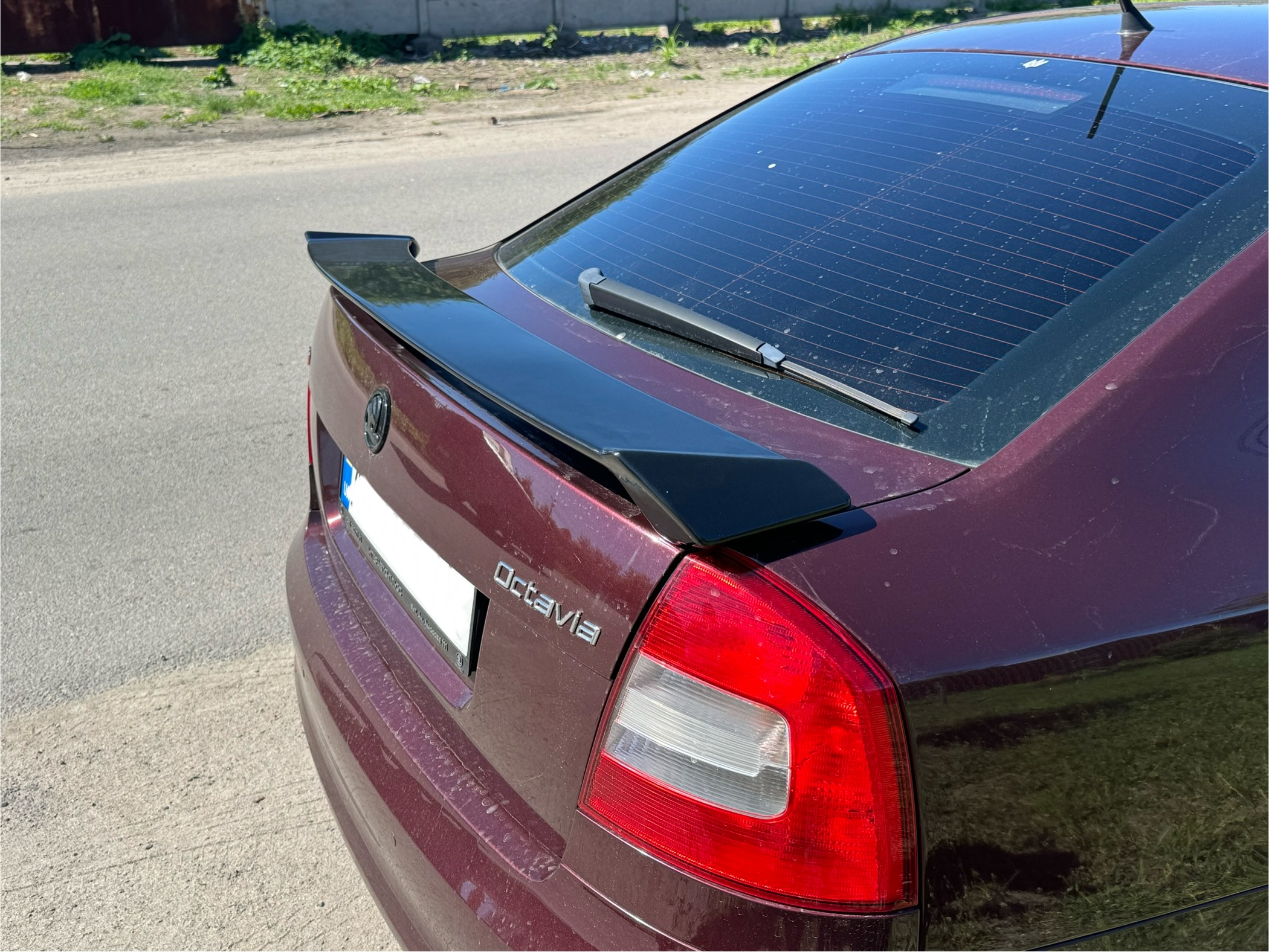 Спойлер на багажник RS Skoda Octavia A5 2004-2013 ABS пластик, колір чорний глянець 2
