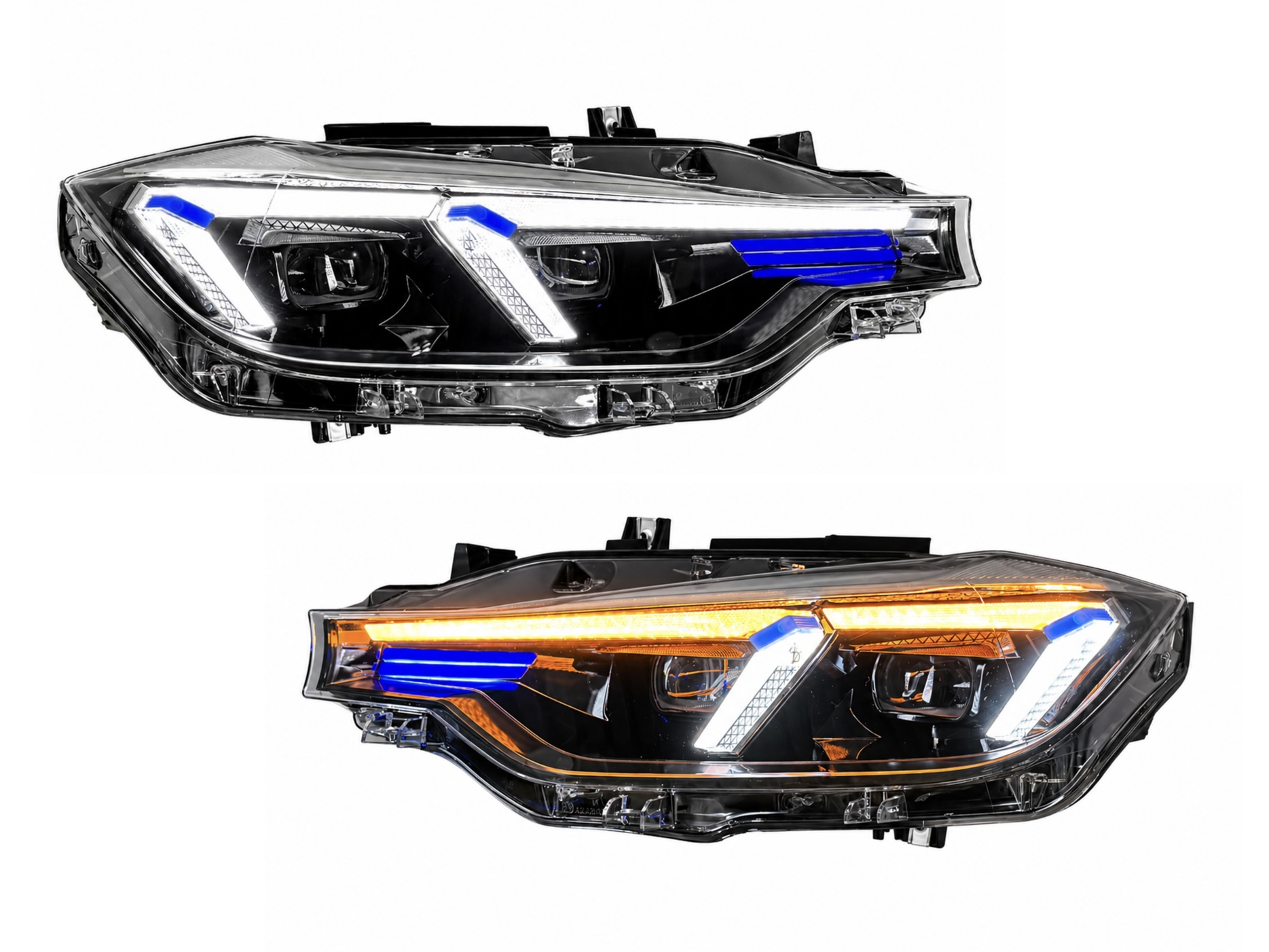 Фари FULL LED 2 лінзи для BMW 3 series F30 F31 2015-2018 ЛЕД В ЛЕД