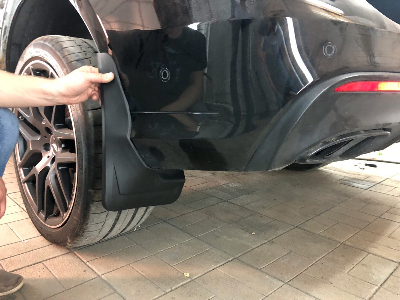 Бризковики Mercedes Benz GLE W166 2015-2018 для авто БЕЗ ПІДНІЖКИ AMG ПАКЕТ комплект 4 шт. 6