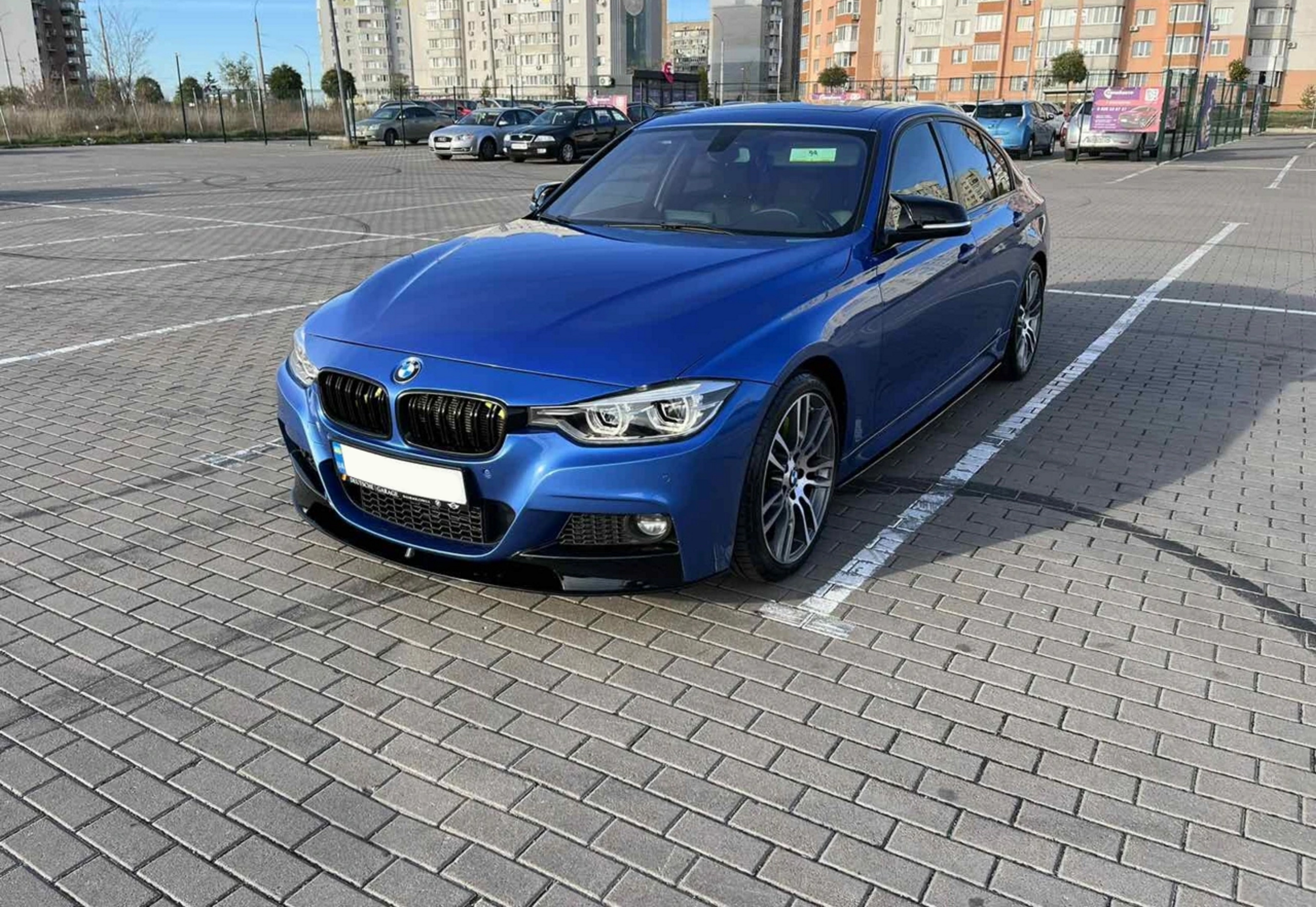 Леза на пороги Чорний глянець (M-Performance) на BMW 3 Series F30 / F31 2011-2018 року 6