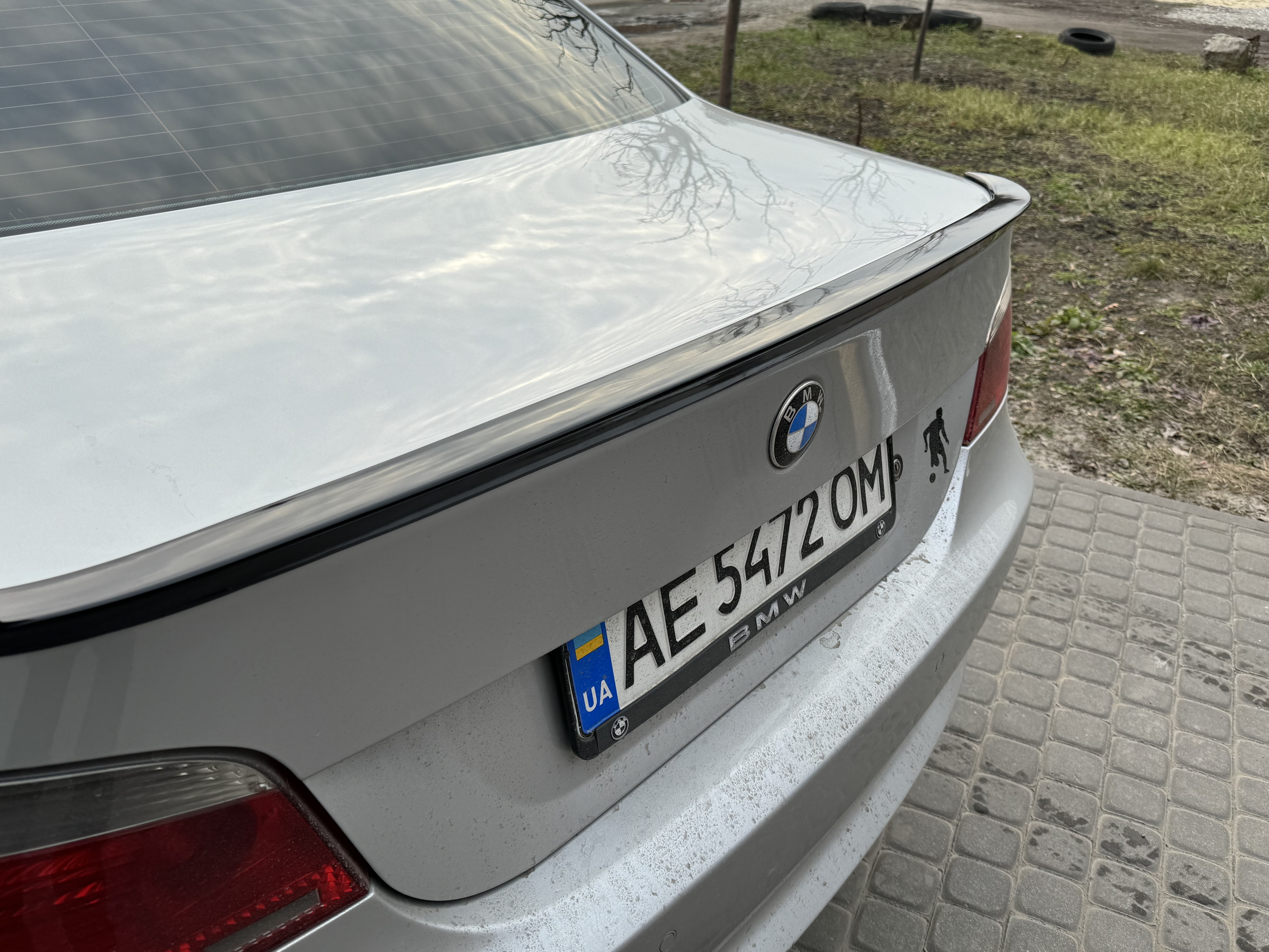 Спойлер лип багажника BMW series 5 E60 2004-2009 ABS пластик, колір чорний глянець 2