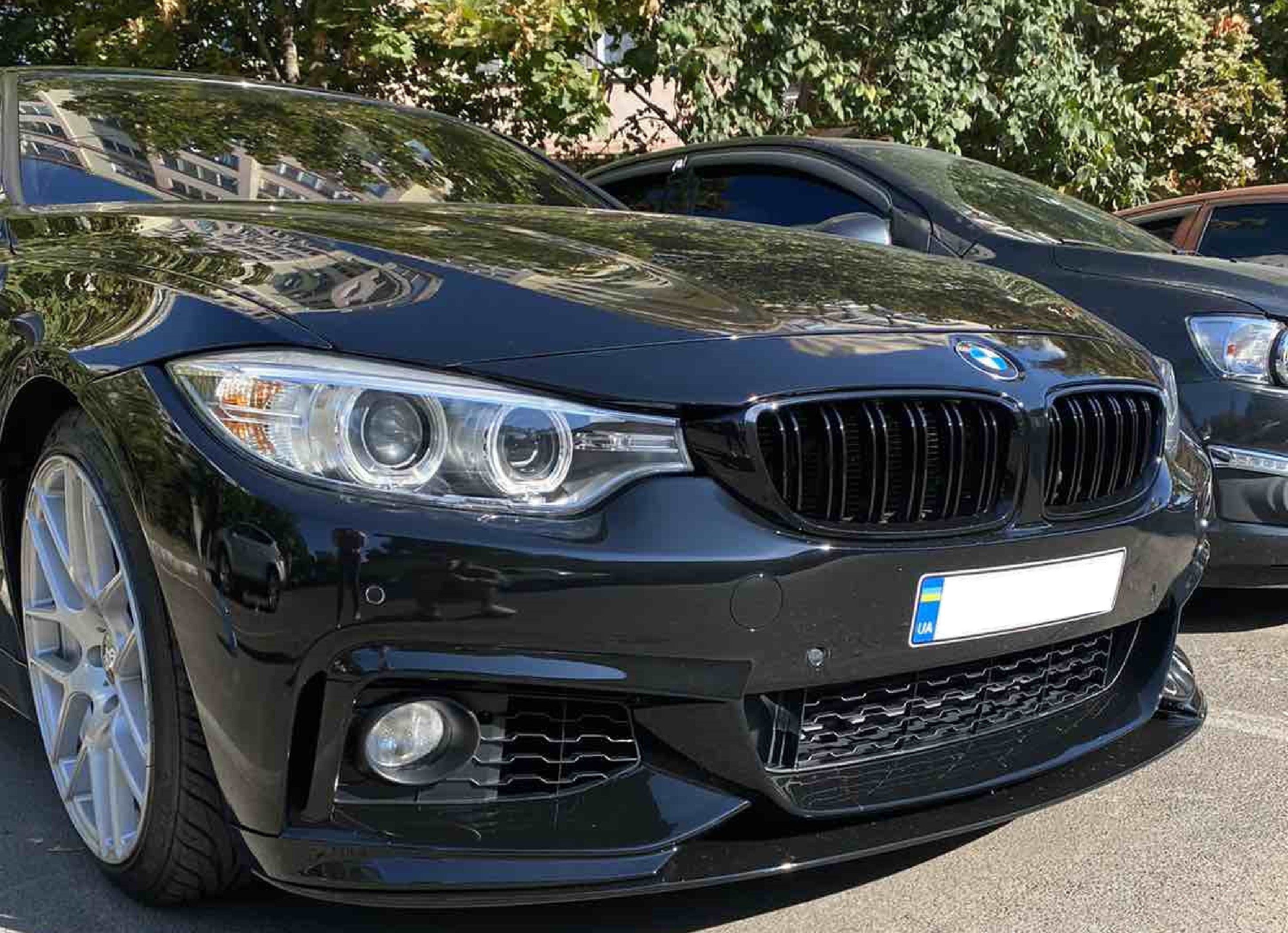 Ніздрі Чорний глянець (Подвійні M-Look) на BMW 4 Series F32 / F33 2013-2020 року 4