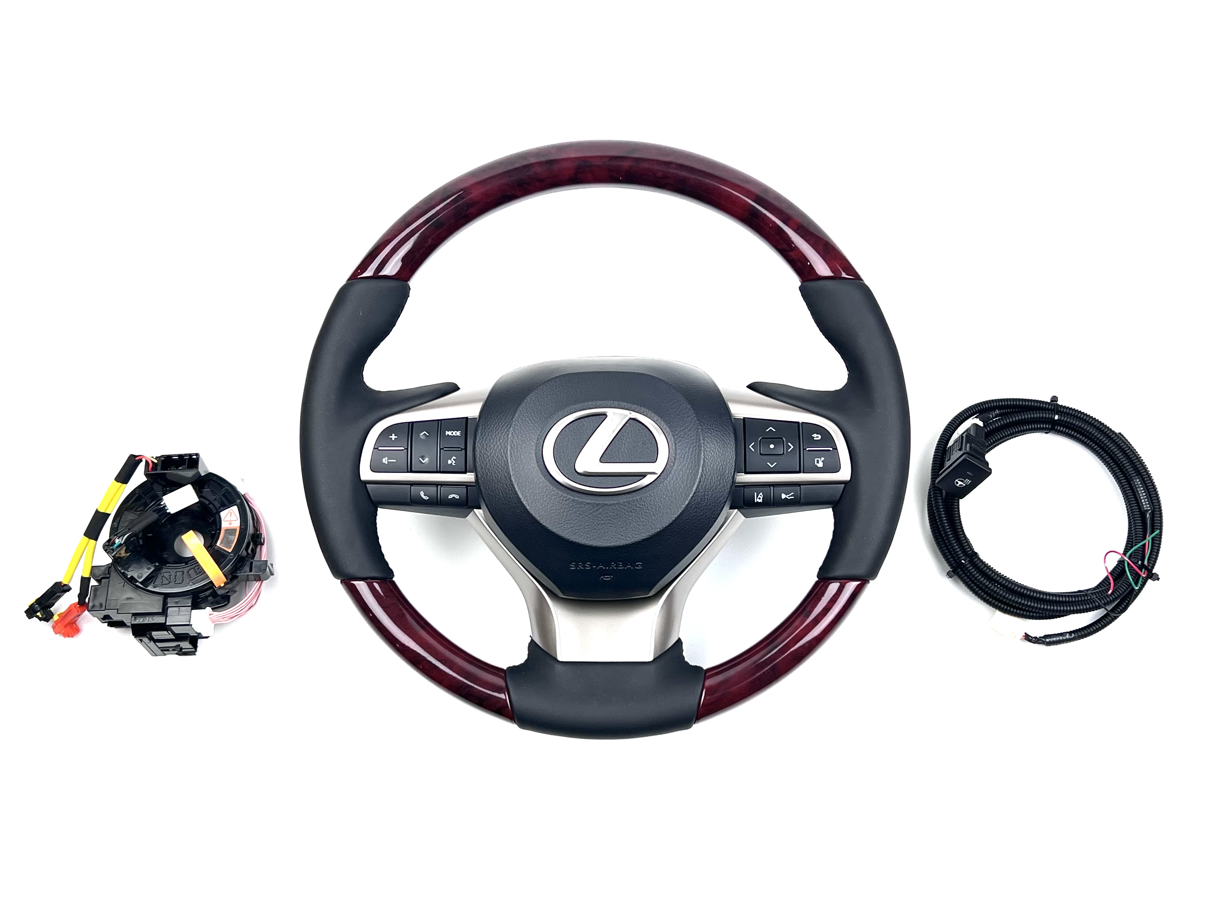 Кермо з підігрівом у зборі чорне з деревом Lexus LX 570 / GX 460