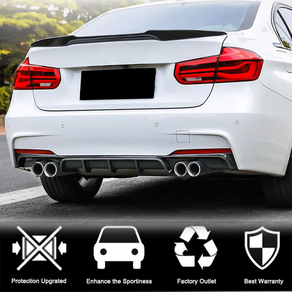 Дифузор заднього бампера V4 (для F30 M-Sport, Карбон) 3