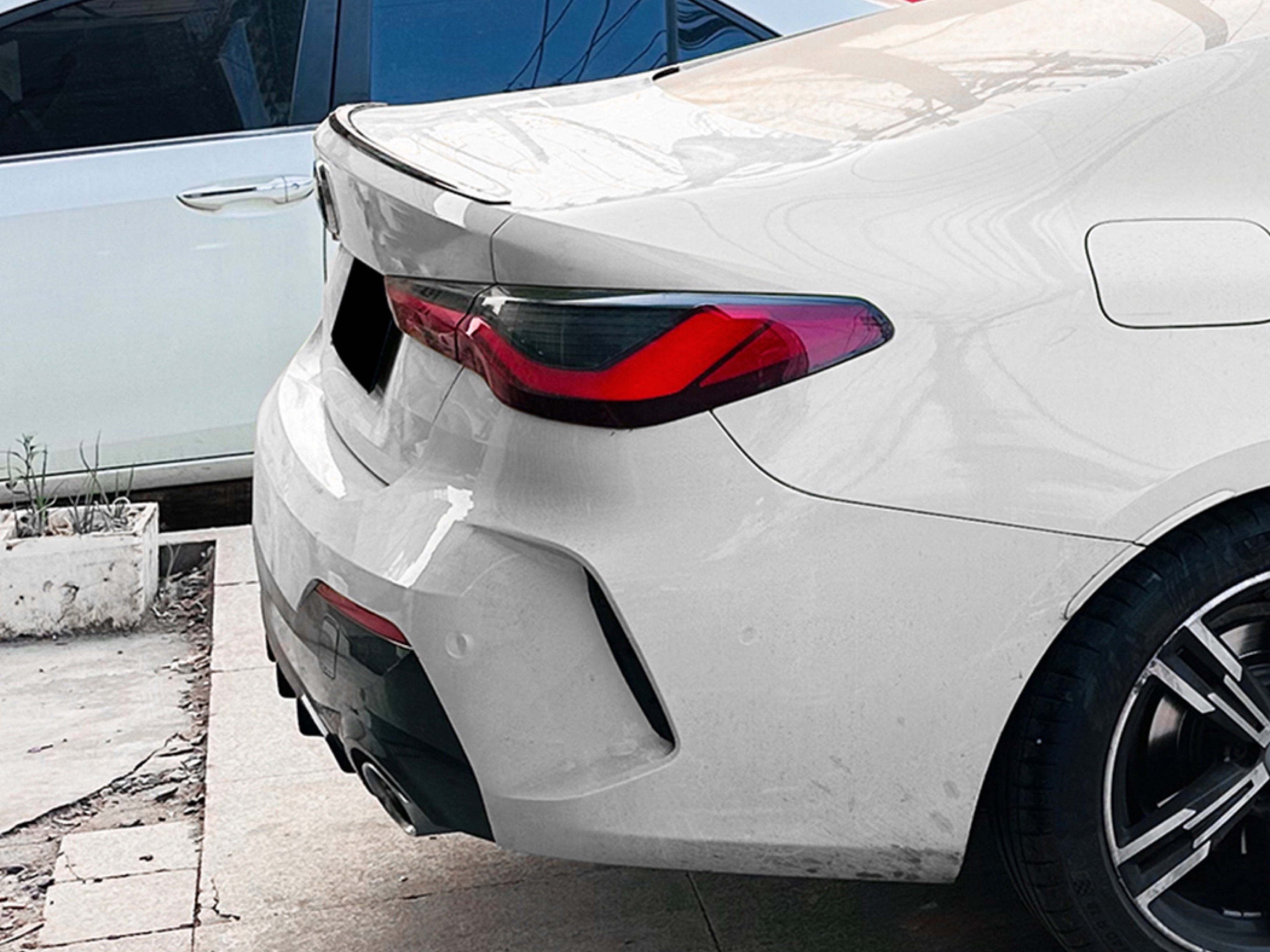 Спойлер лип BMW 4 series G22 2020 - ABS пластик, чорний глянець 2