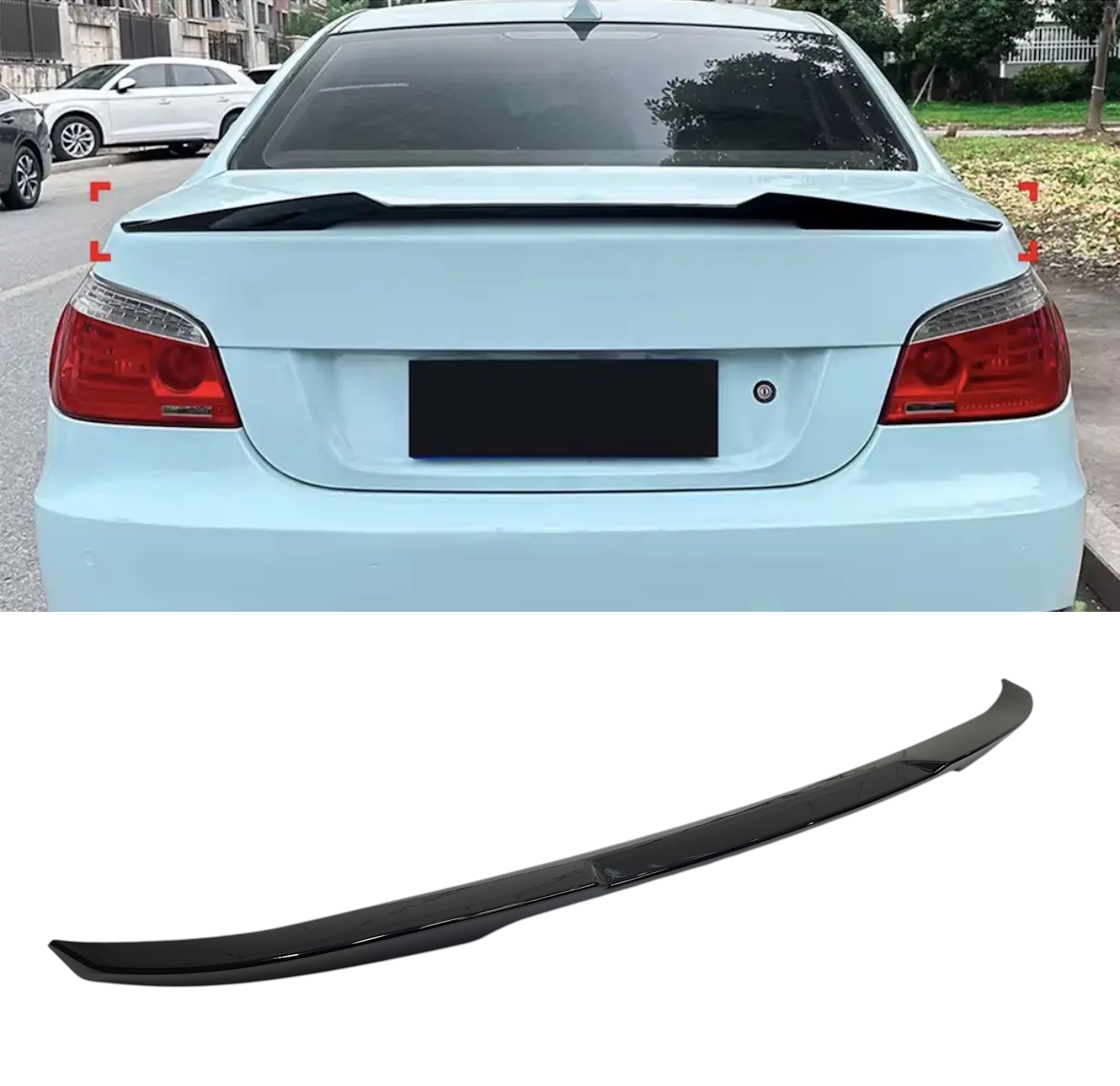 Спойлер Чорний глянець (M4) на BMW 5 Series E60 / E61 2003-2010 року