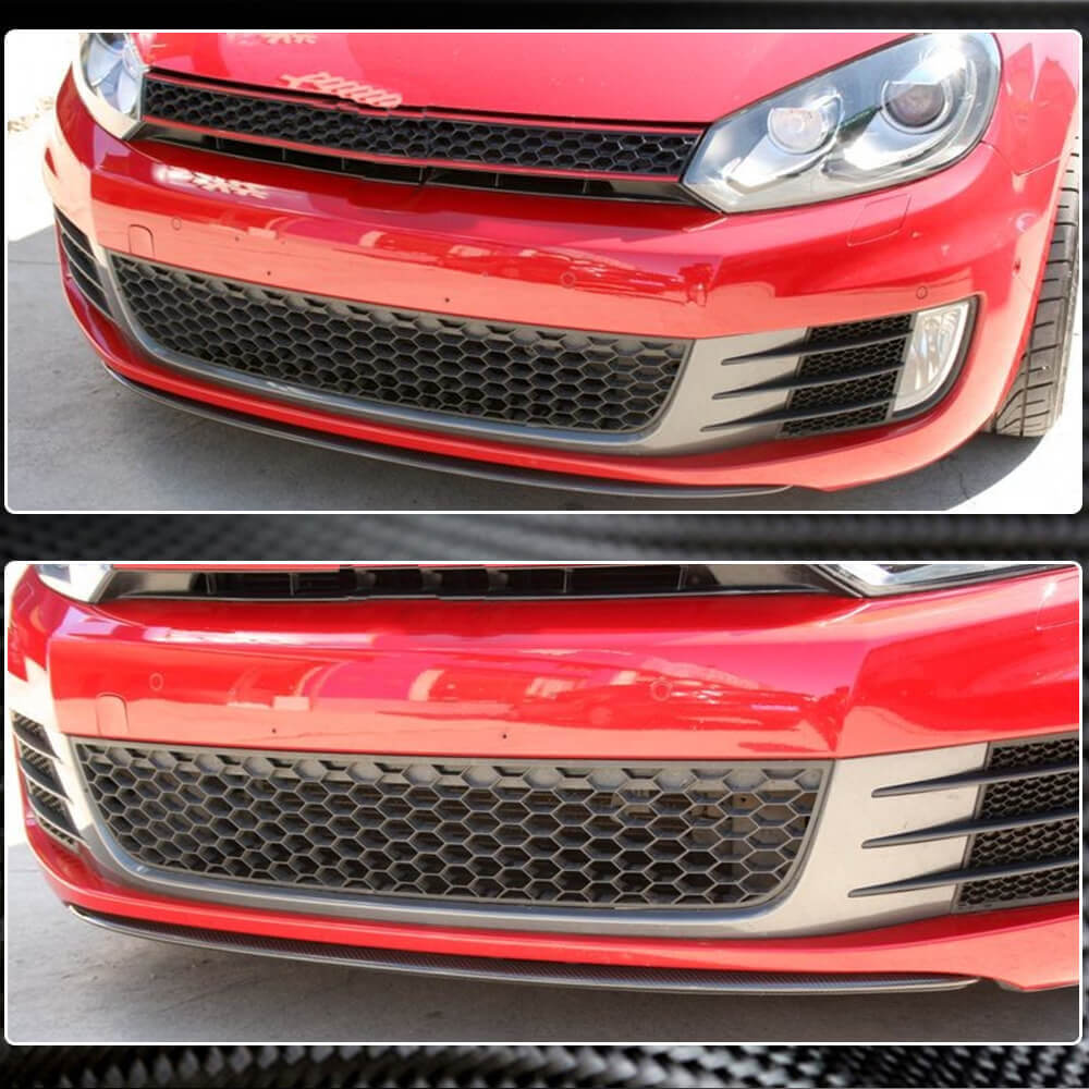Накладка на передній бампер Lip V3 (для GTI HB 2010-2013, Карбон) 2