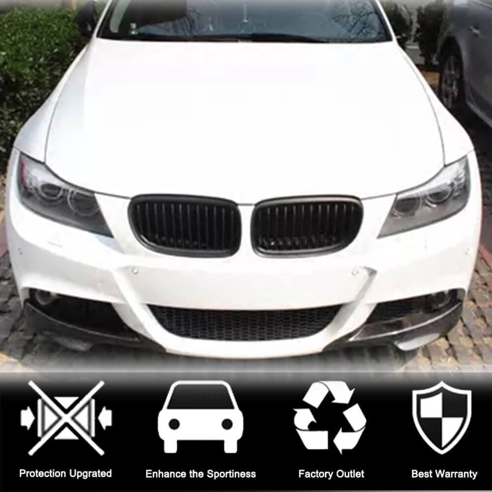 Накладки на передній бампер Flap (для E90 2005-2008 M-Sport, Карбон) 2