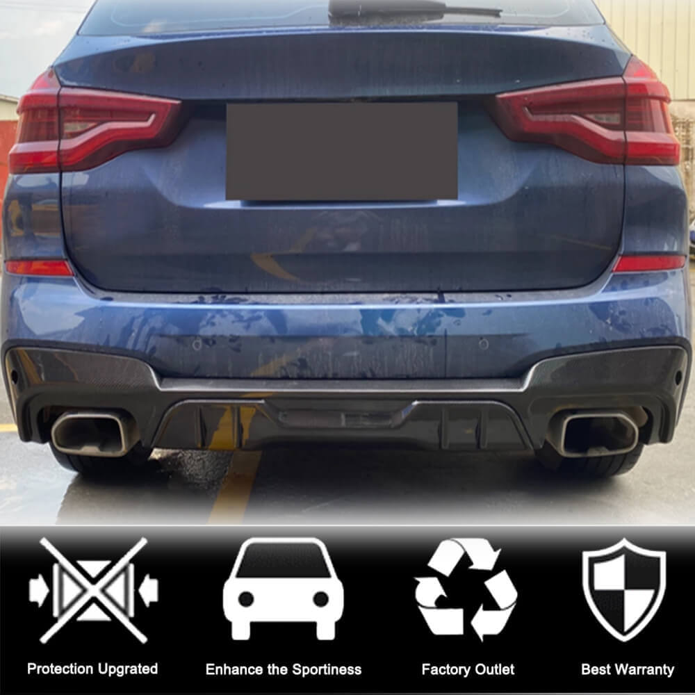 Дифузор заднього бампера (для оригінального M-Sport 2018-2021, Карбон) 2