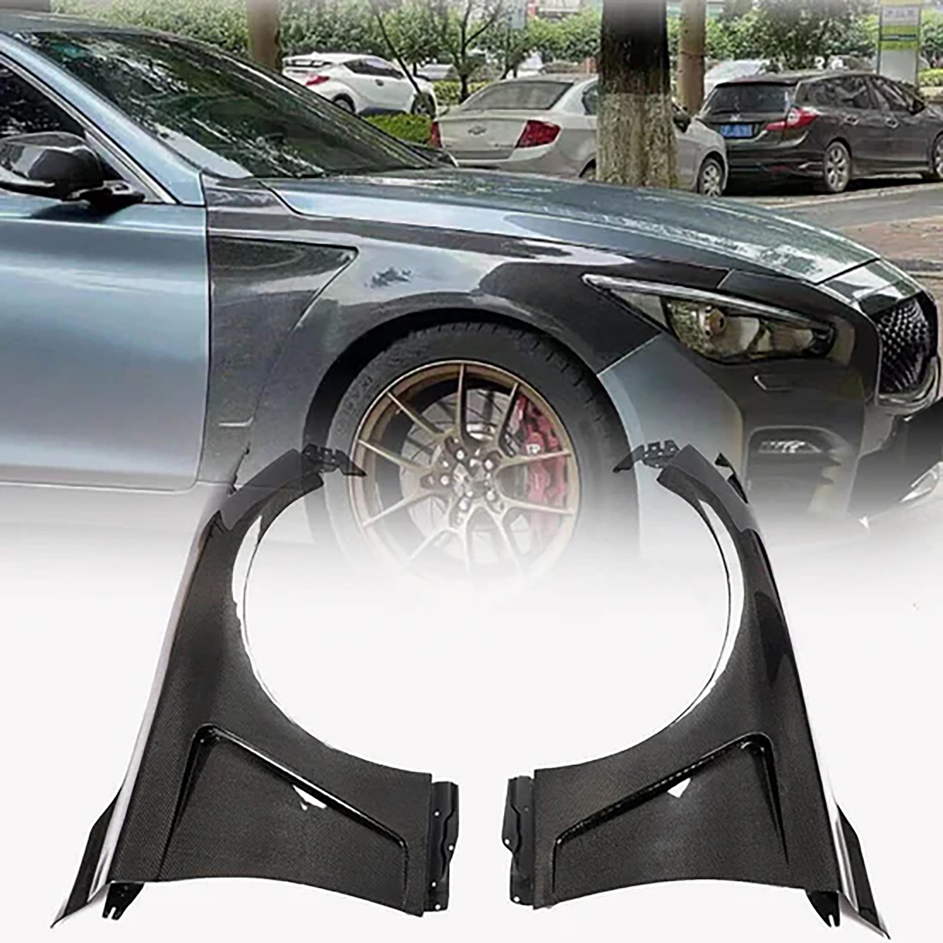Крила (для Q50 2014-2020, Карбон) 6