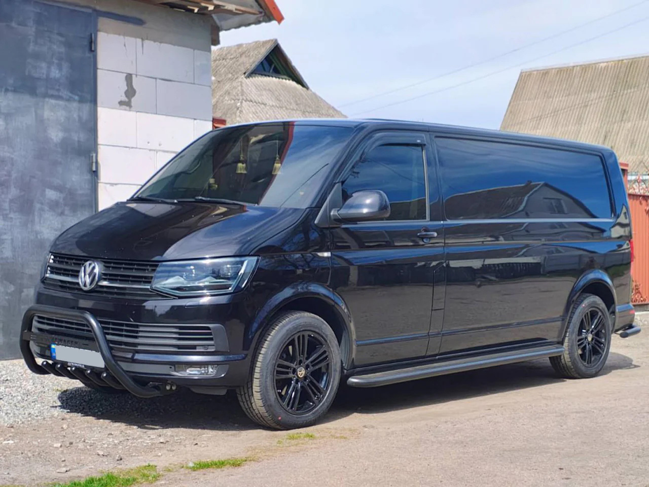 Кенгурятник WT003 Black (нерж.)