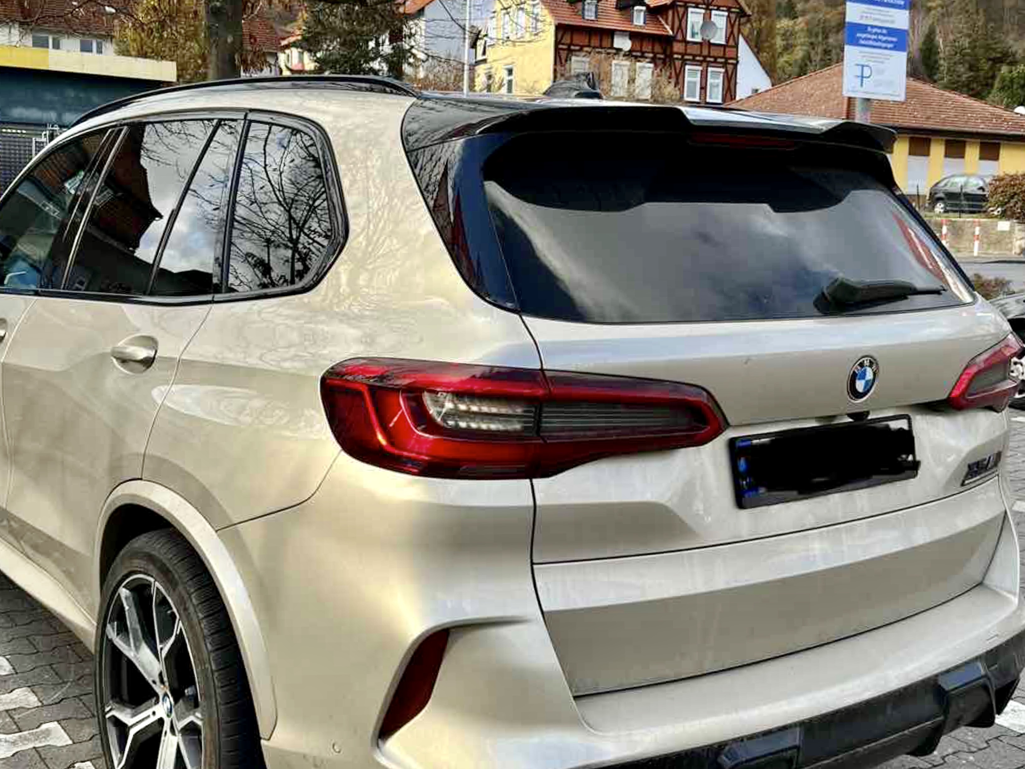 Спойлер на кришку багажника Х5M F95 стиль BMW X5 G05 2019 - чорний глянець 3