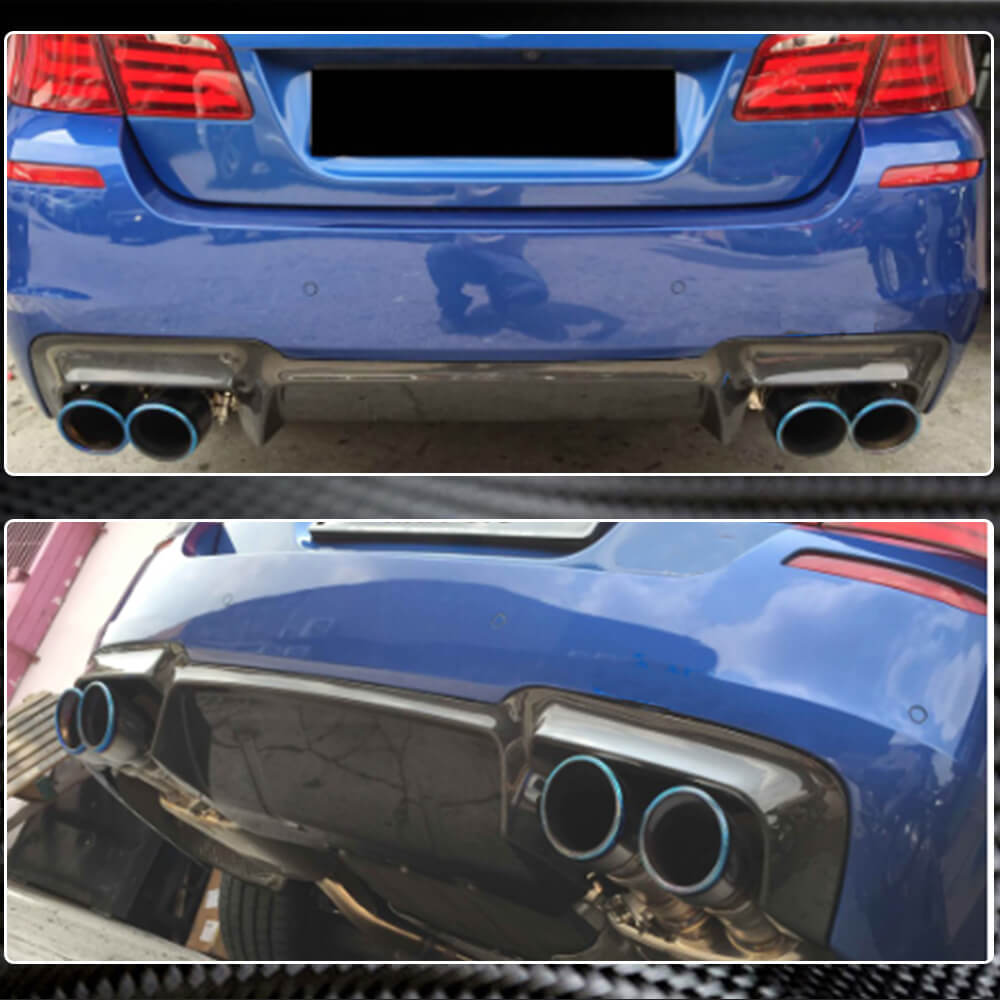 Дифузор заднього бампера V2 (для F10 M5, Карбон) 4