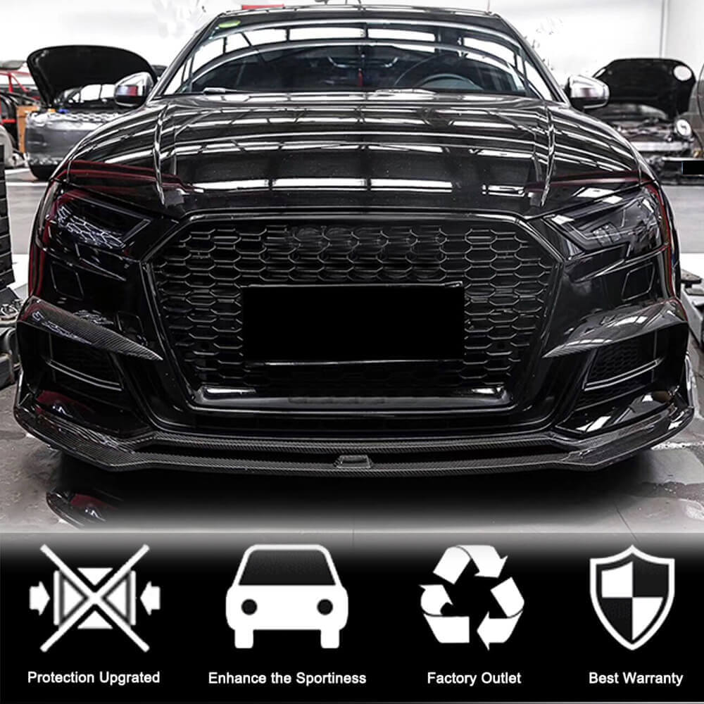 Накладки на протитуманні фари V2 (для S-Line Sedan 2015-2019, Карбон) 2