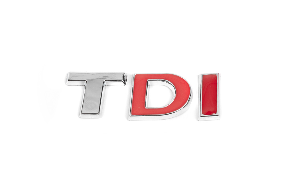 Напис TDI (під оригінал) TD-хром, I-червона 3