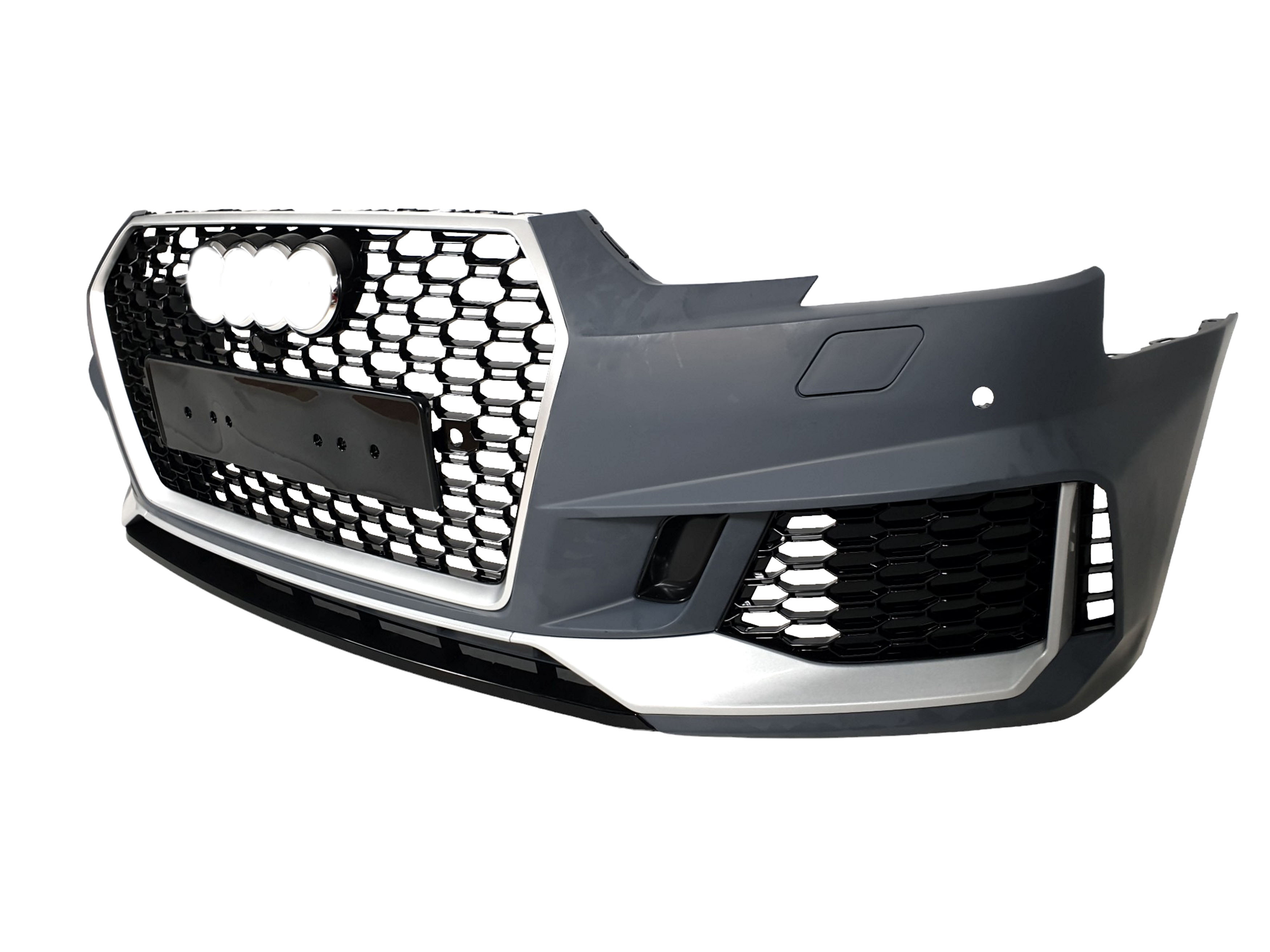 Передній бампер (в стилі RS4 без радарів V3) на Audi A4 B9 2015-2019 року 5